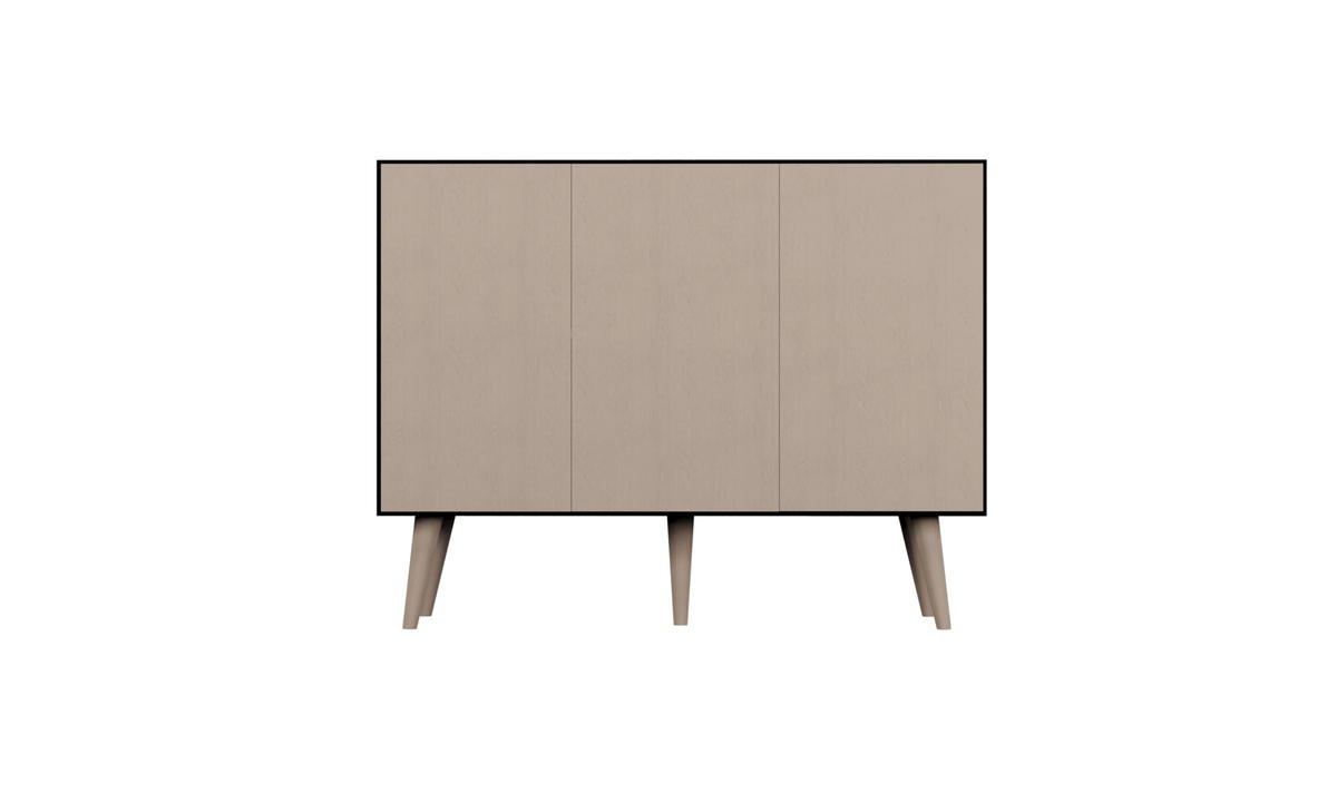 KOMMODE Toronto 39,9/95,5/120 - Schwarz/Naturfarben, Holzwerkstoff (40/96/120cm) - RAUMHIRSCH FURNITURE
