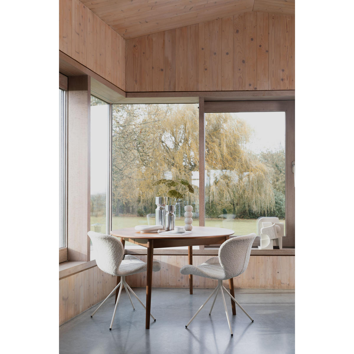 ESSTISCH Twist Ausziehbarer Rund 120/160x120 cm Walnuss - Braun, Holz (160/120/76cm) - Zuiver