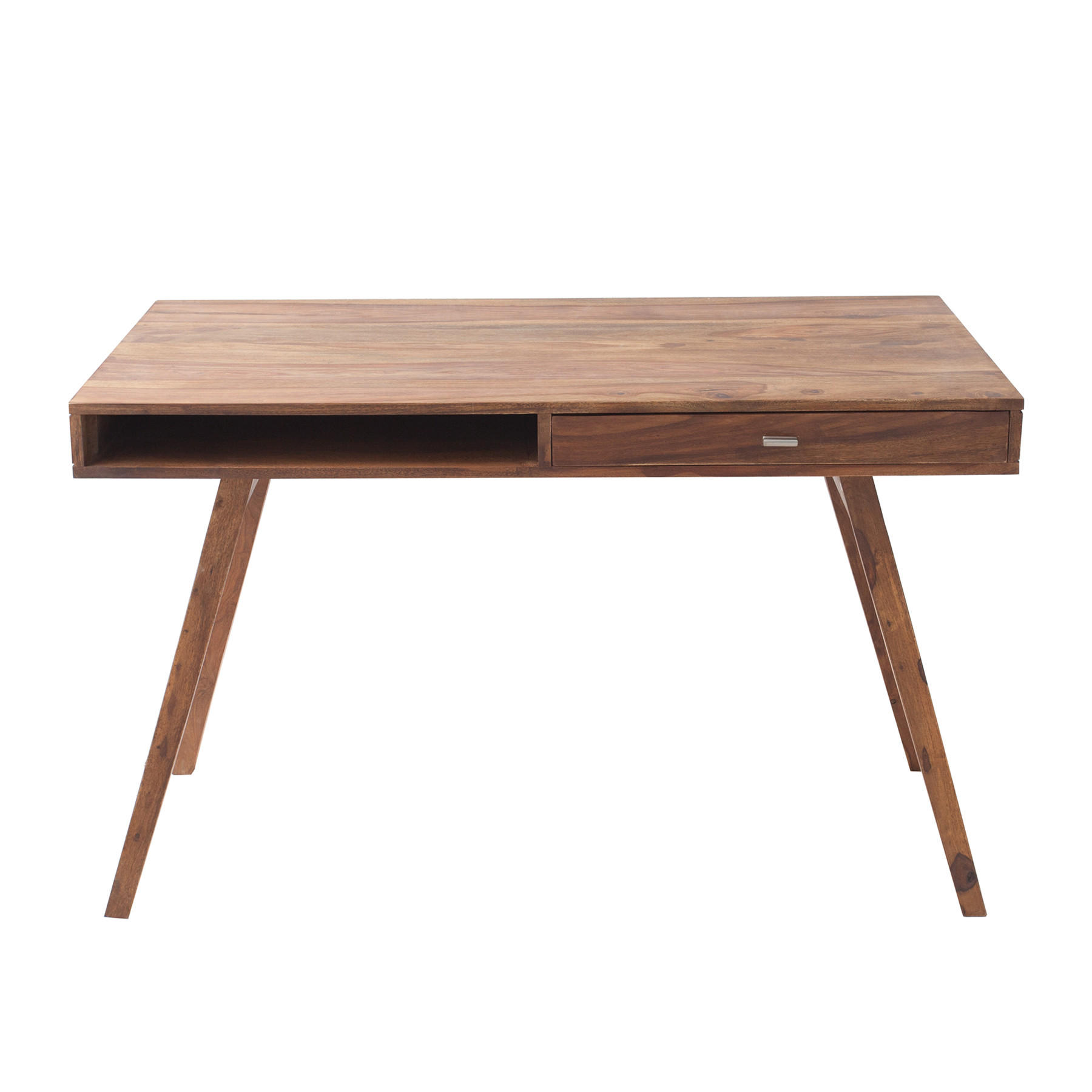 SCHREIBTISCH RETRO Sheesham Natur 120 cm - Braun, Holz (60/117/76cm) - riess-ambiente
