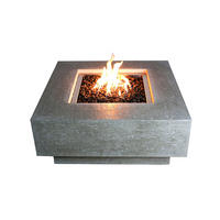 FEUERSTELLE Raung in Beton-Optik grau aus Faserbeton - Grau, Stein (91/42/91cm) - Elementi