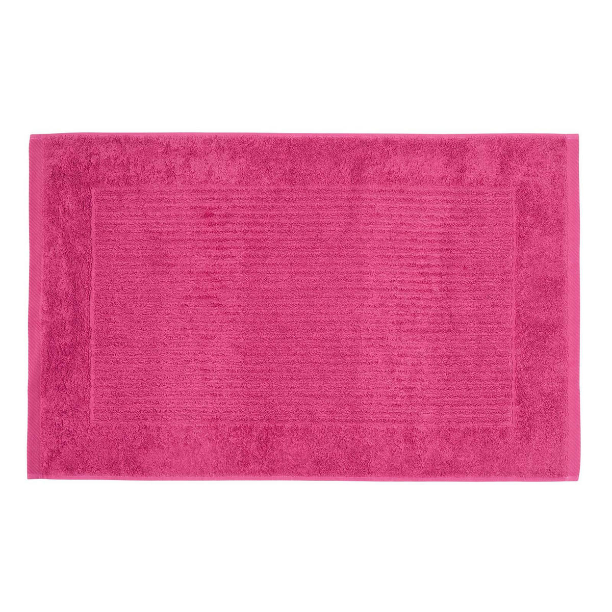 BADEMATTE Imperial 50/80 cm, Baumwolle - Magenta, Textil (50/80cm) - Homescapes