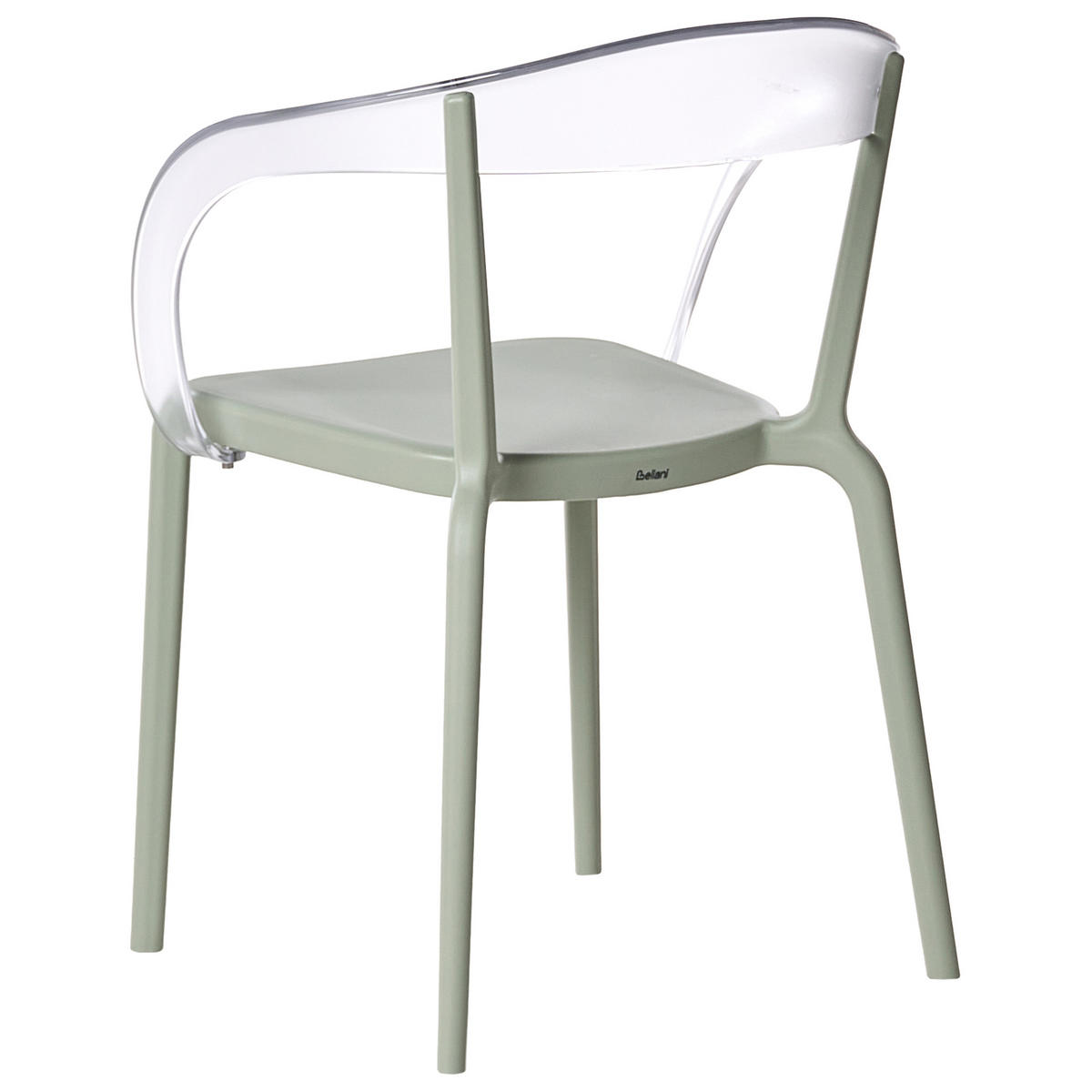 GARTENSTUHL 4er-Set stapelbar Hellgrün Malevizi - Hellgrün, Kunststoff (45/77/45cm) - Beliani