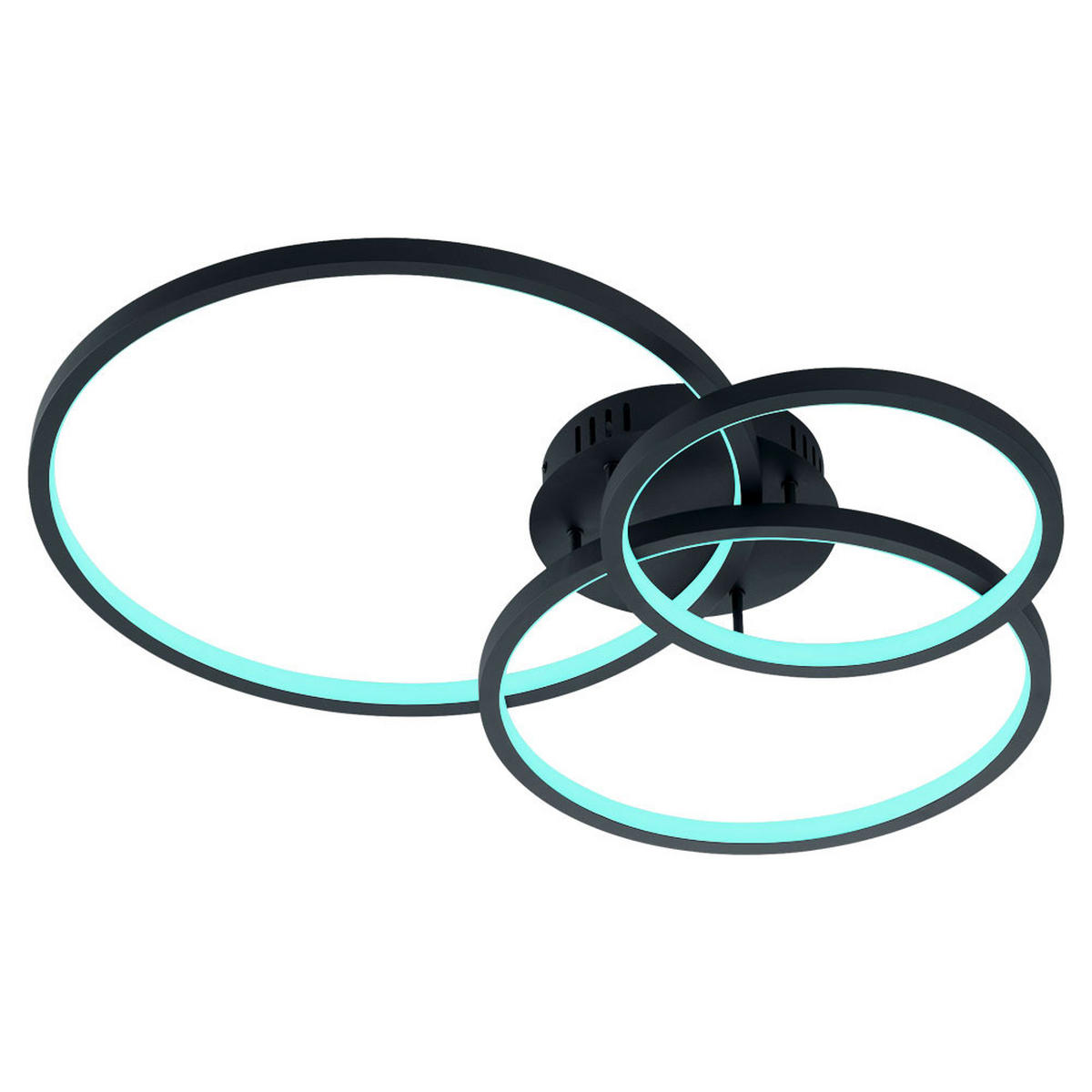 LED DECKENLEUCHTE Aaron Schwarz - Schwarz, Metall (79/64/10cm)