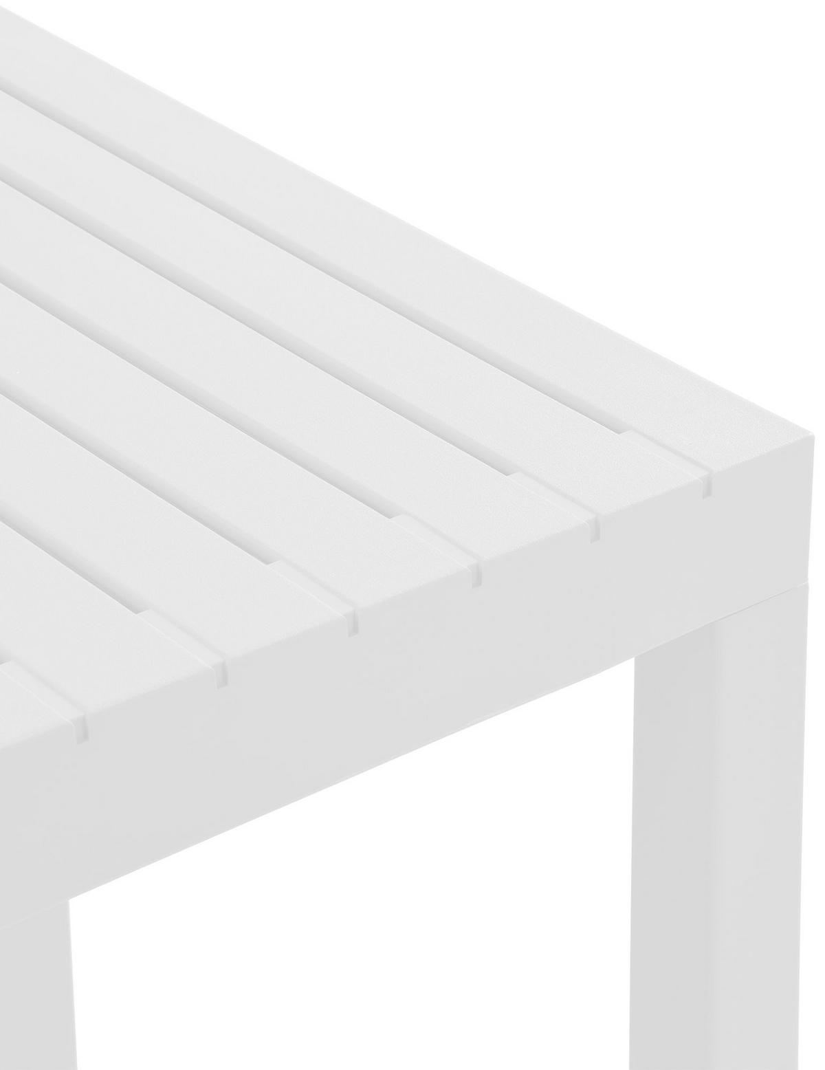 GARTENTISCH eckig 73/73/75 cm Kunststoff Weiß - Weiß, Kunststoff (73/73/75cm) - CLP