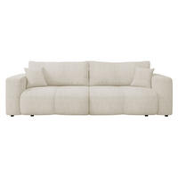 SCHLAFSOFA Furyn Boucle - Schwarz/Naturfarben, Holzwerkstoff/Kunststoff (248/82/92cm) - MIRJAN24