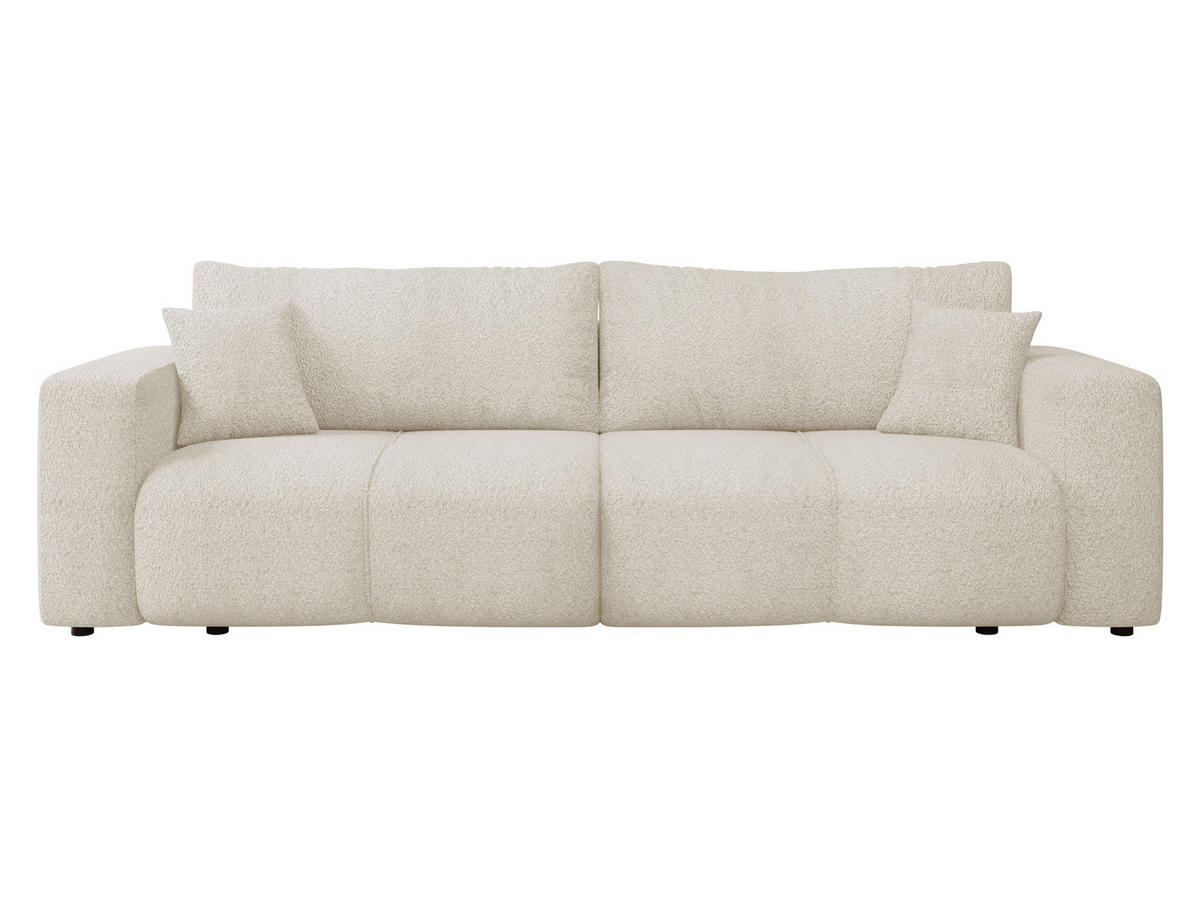 SCHLAFSOFA Furyn Boucle - Schwarz/Naturfarben, Holzwerkstoff/Kunststoff (248/82/92cm) - MIRJAN24