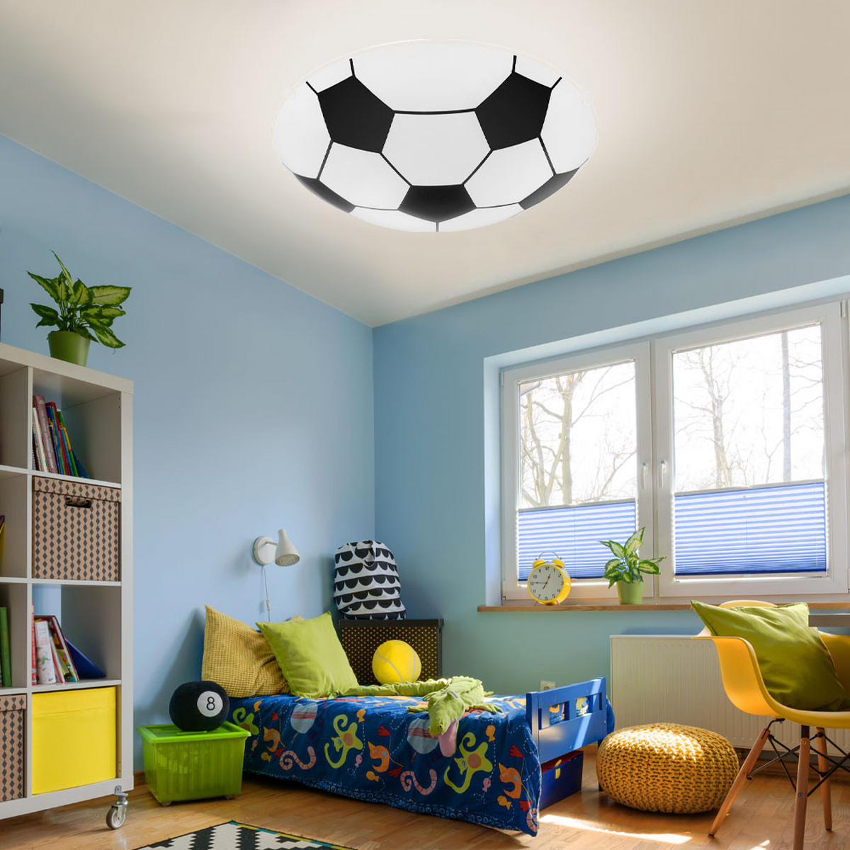 LED DECKENLEUCHTE Glas Weiß - Weiß, Glas/Metall (25/25/8cm) - Globo Lighting