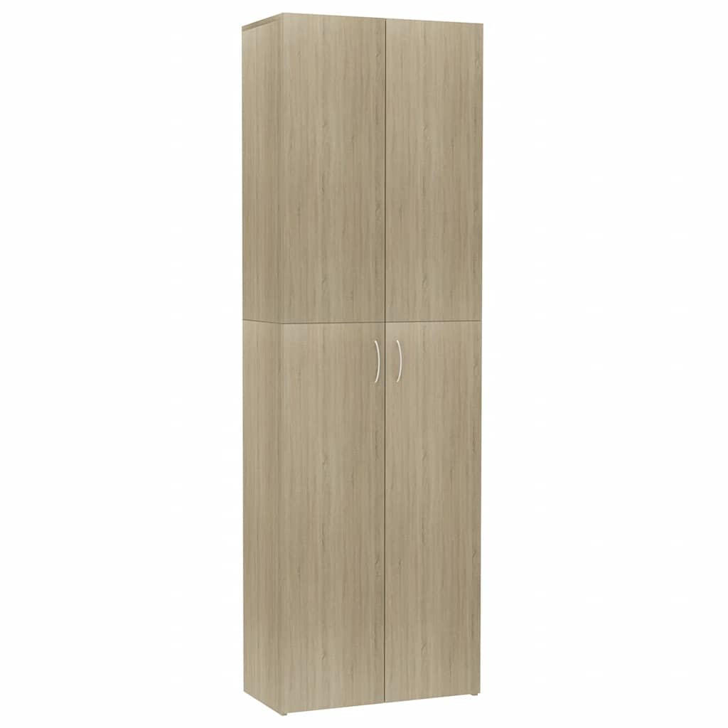 BÜROSCHRANK SONOMA-EICHE 60X32X190 CM HOLZWERKSTOFF - Sonoma Eiche, Holz (32/190/60cm) - vidaXL