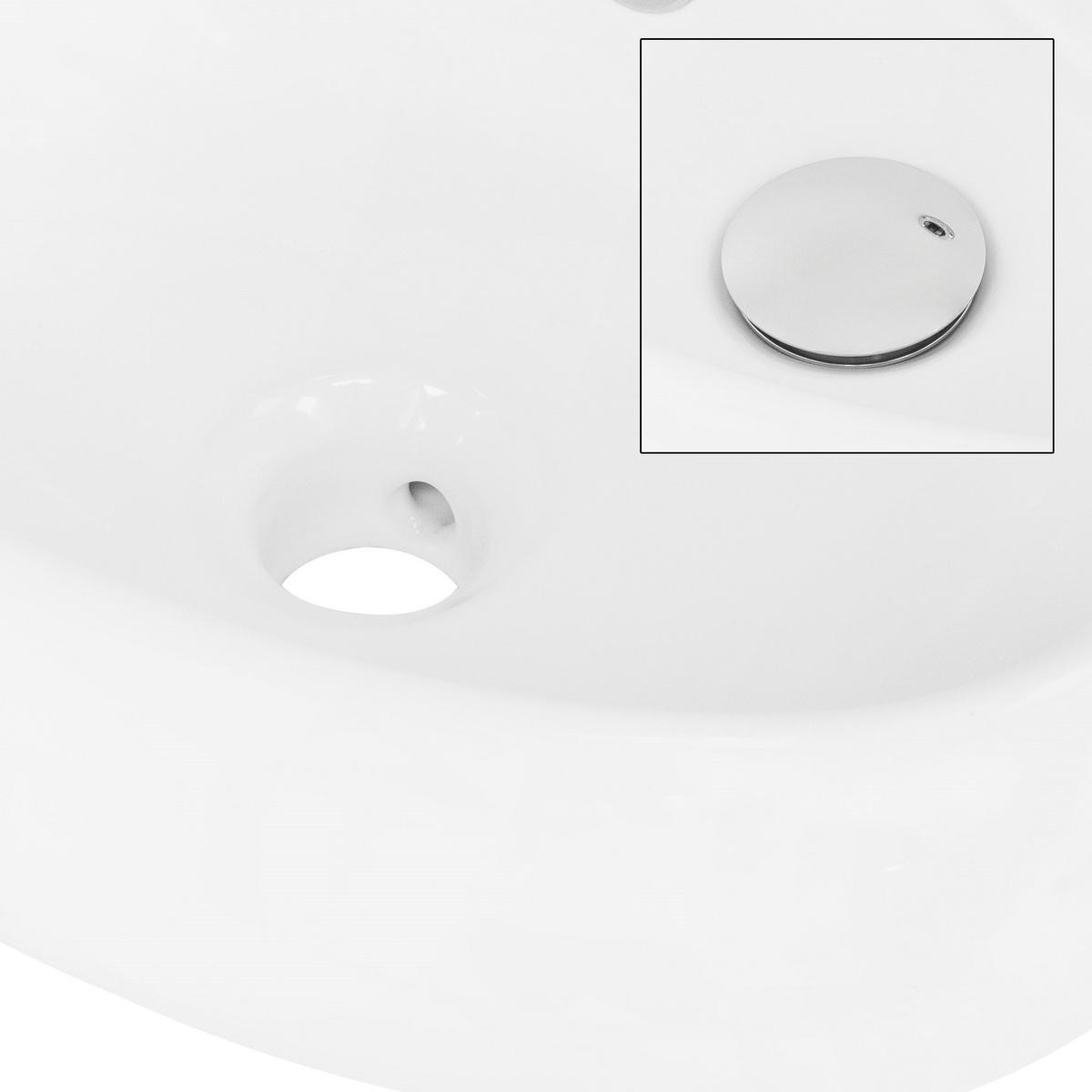 WASCHBECKEN - Weiß, Keramik (28/15/43cm) - ML-DESIGN
