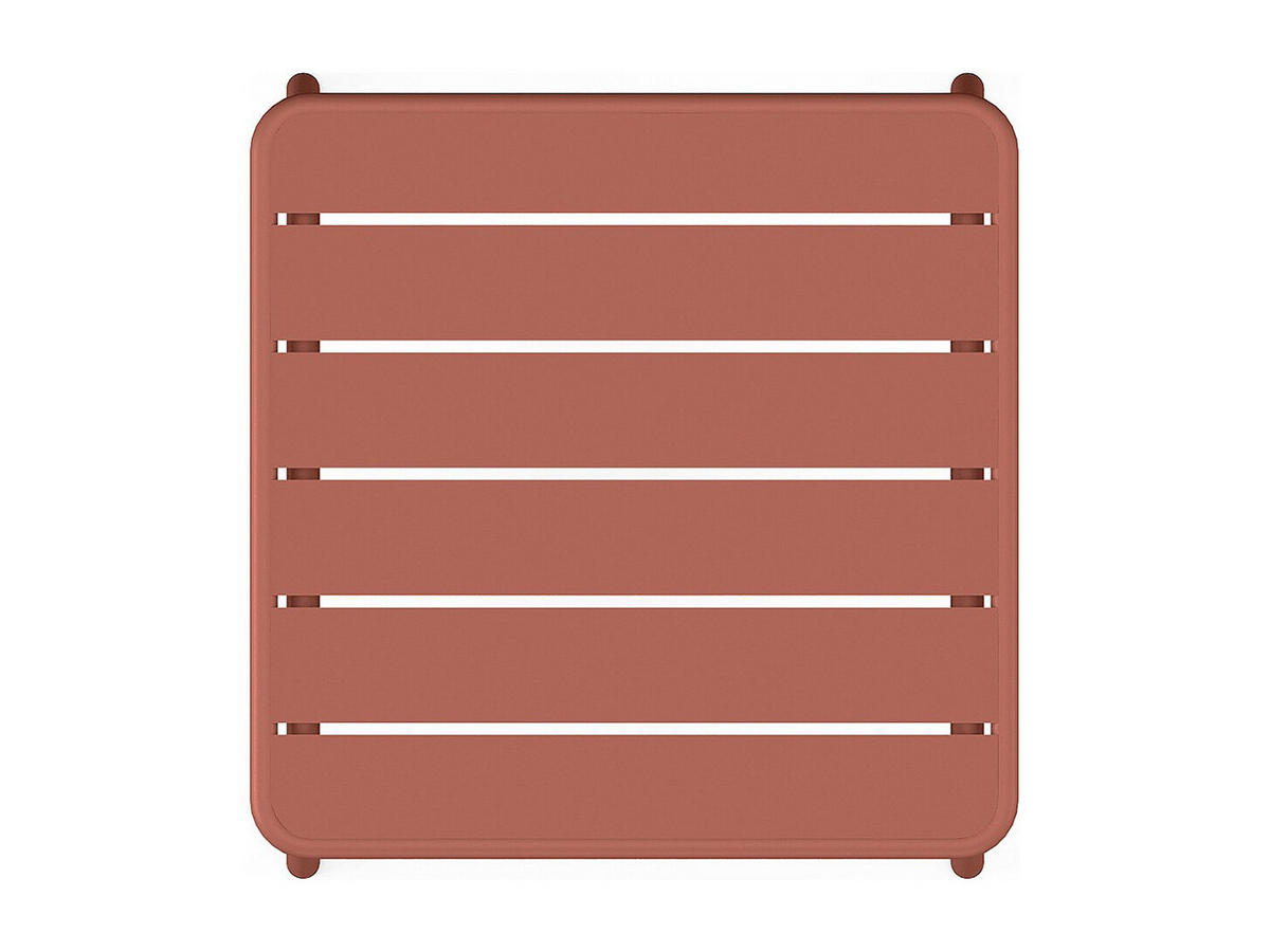 GARTEN-BEISTELLTISCH quadratisch - Metall - Terracotta - MIRMANDE von MYLIA - Braun, Metall (45/45/41.5cm) - Vente-Unique