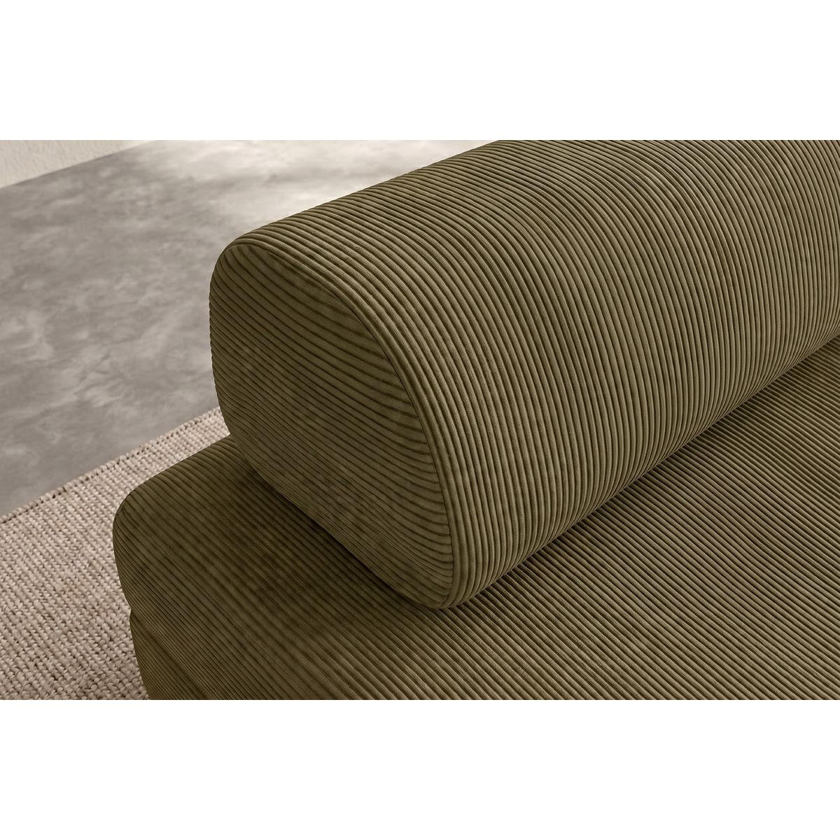 2-3-SITZER-SCHLAFSOFA aus grünem Cord - Grün, Textil (95/70.5/190cm) - Kimo