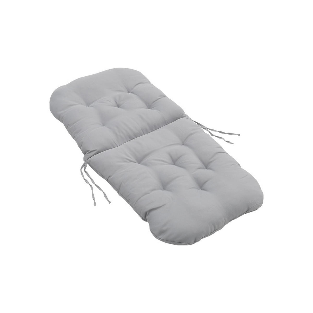 SITZKISSEN aus in Hellgrau für Schaukelstühle rutschfest Gestepptes 120 x 60 cm - Grau, Textil (60/120cm) - Livingandhome