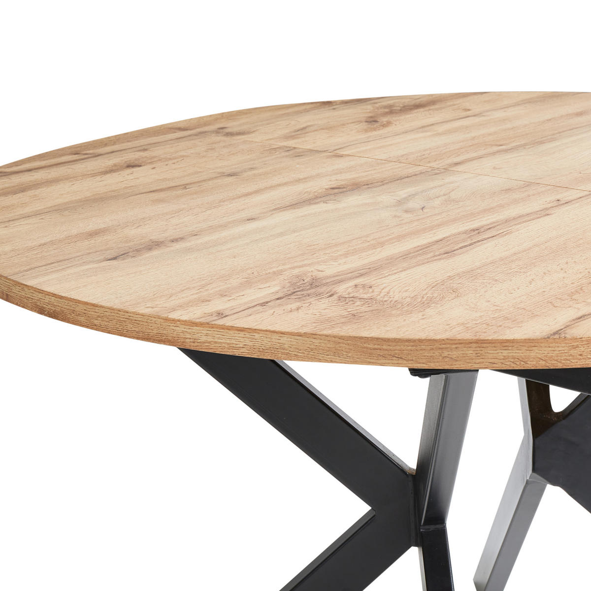 JÍDELNÍ STŮL vysunovací Světle hnědý 120-160/120 cm Carlea - světle hnědá, kompozitní dřevo (120/120/77cm) - Beliani