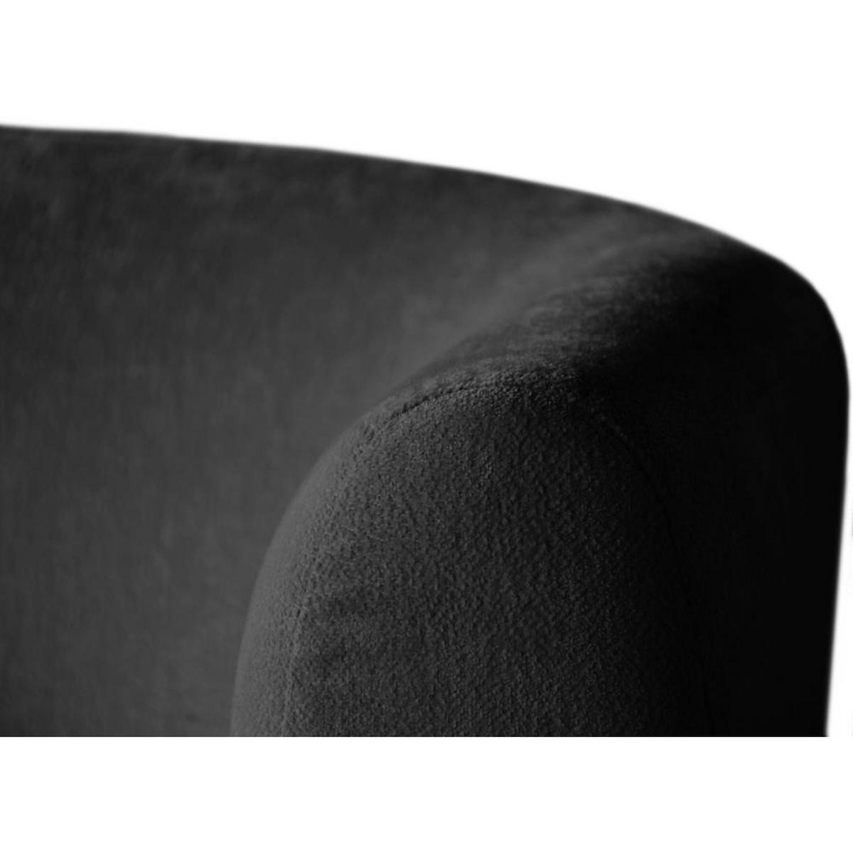2-SITZER SOFA Nori schwarz velour - Schwarz, Kunststoff/Textil (150/68/72cm) - Beautysofa