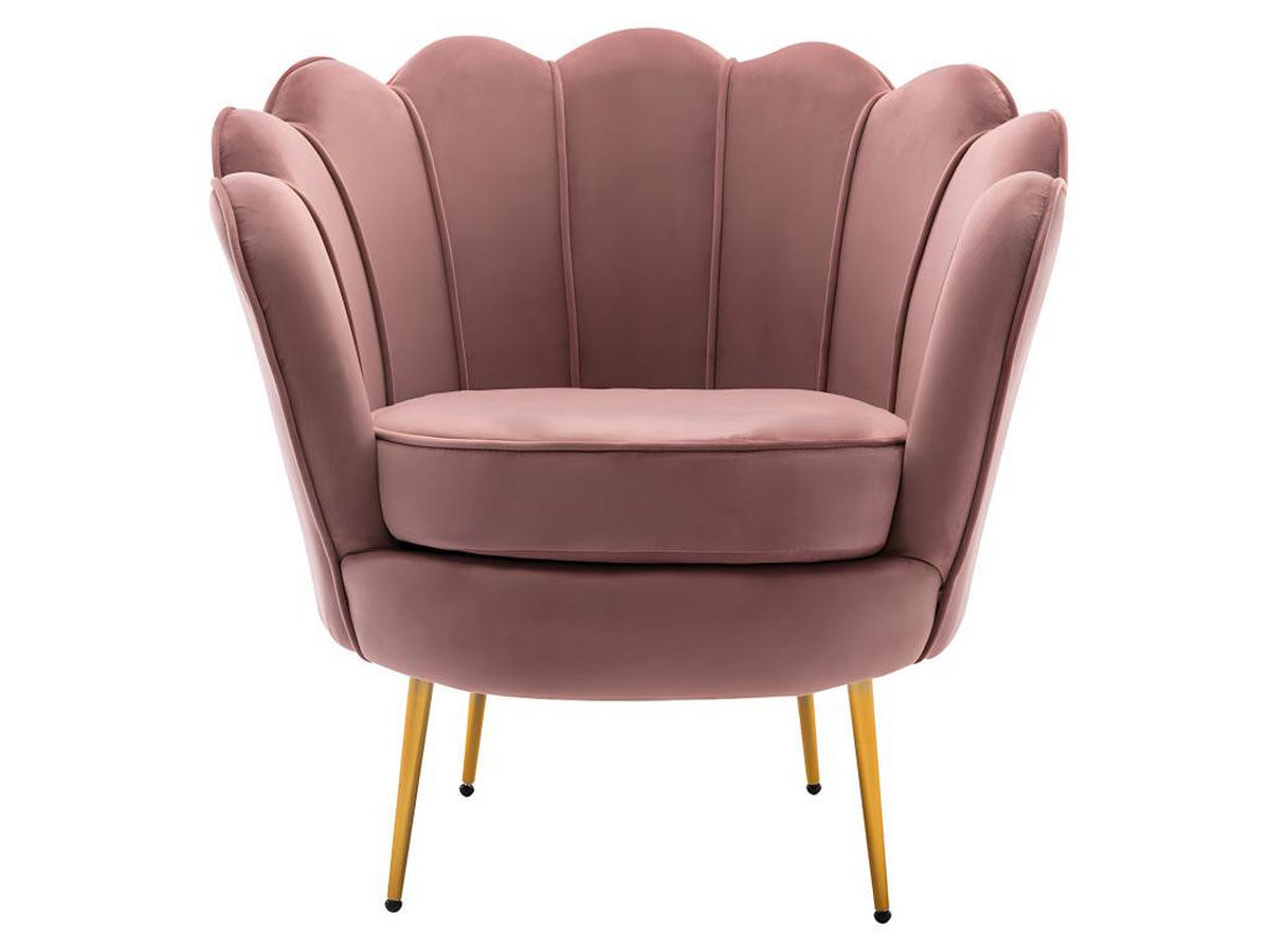 MUSCHELSESSEL - Samt - Rosa - DANDELION - Pink, Textil (75/76.5/78cm) - Pascal Morabito