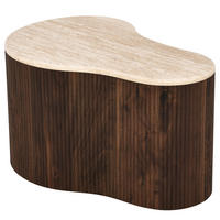 COUCHTISCH - Travertin Dekor / Eiche Dunkel Dekor - 70 cm - Braun, Holzwerkstoff (47/70/38cm) - home24