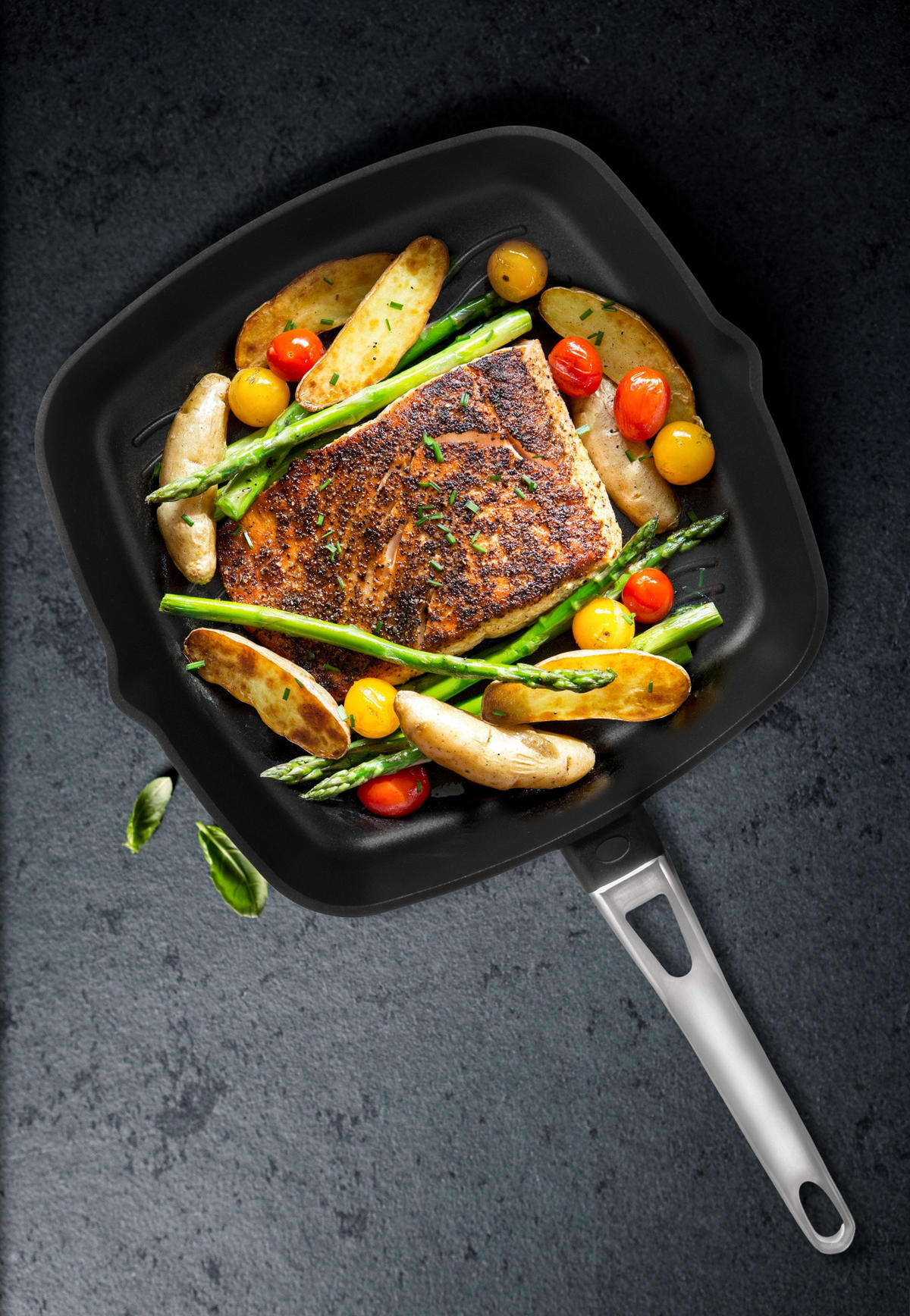 GRILLPFANNE 30,5/30,5 cm - Schwarz, Metall (49.5cm)