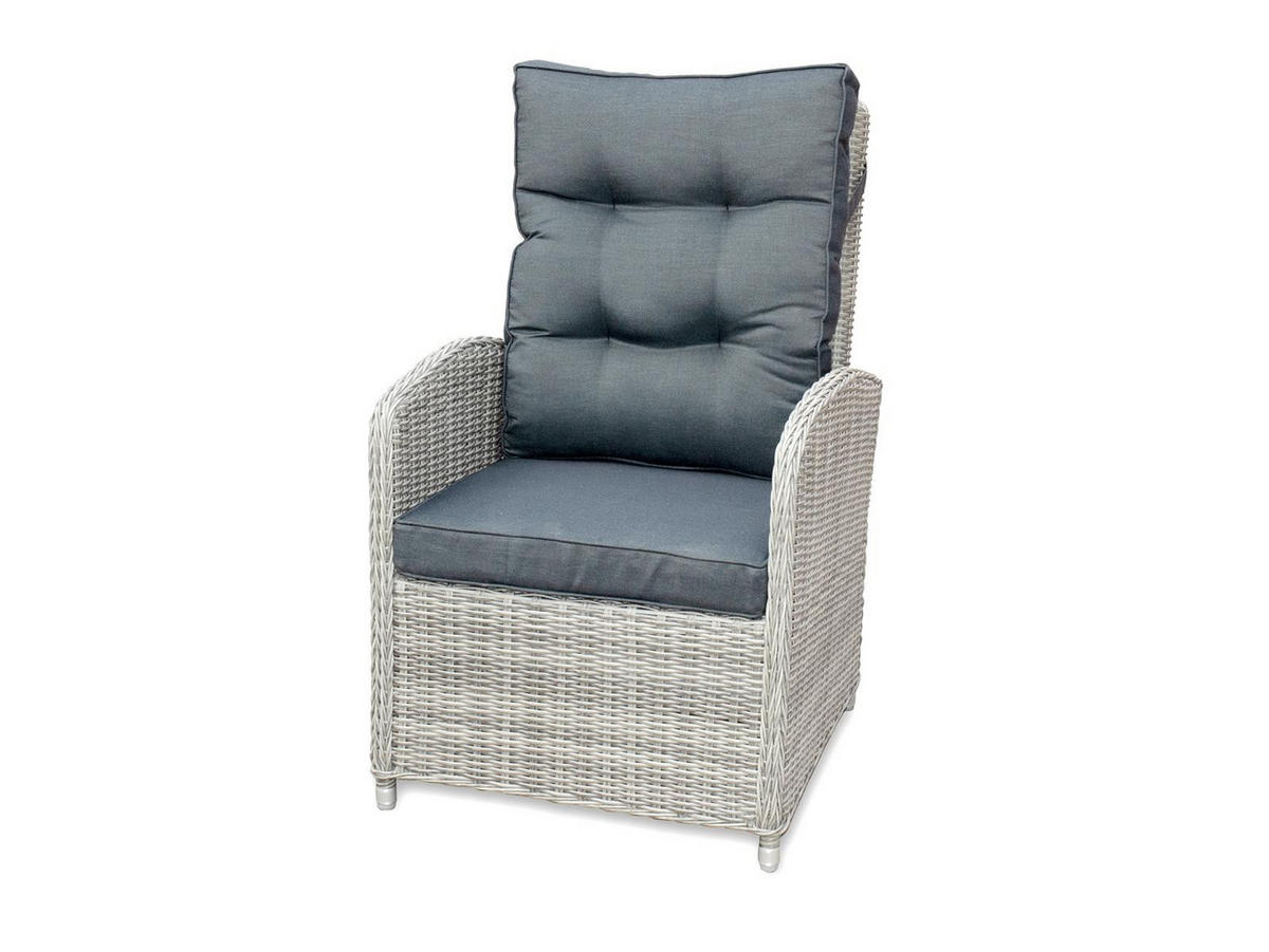 GARTEN SITZGRUPPE Monte Carlo Grau Polyrattan für 4 Personen - Grau, Kunststoff - bellavista - Home & Garden