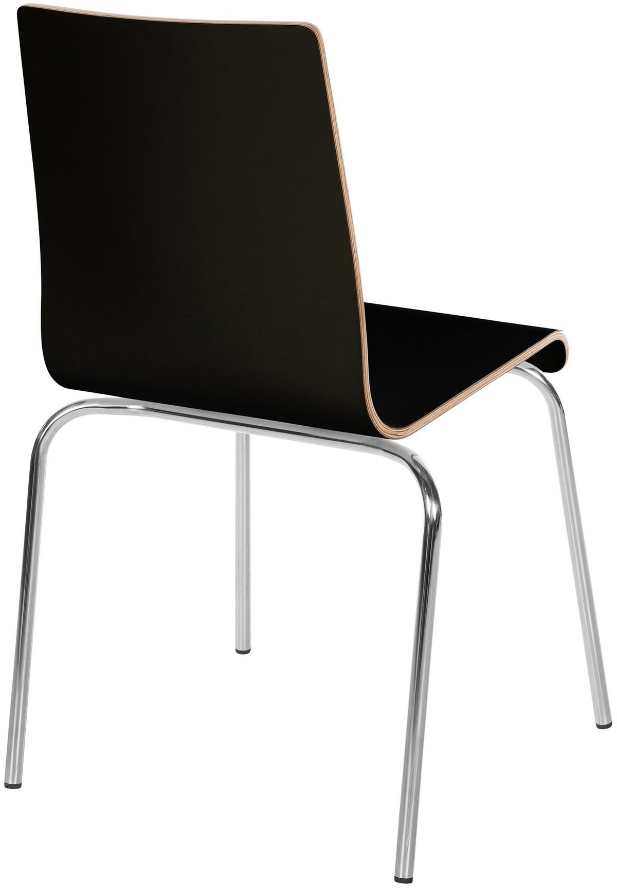 STUHL Holz Schwarz - Schwarz, Holz/Metall (49/85/49cm) - CLP