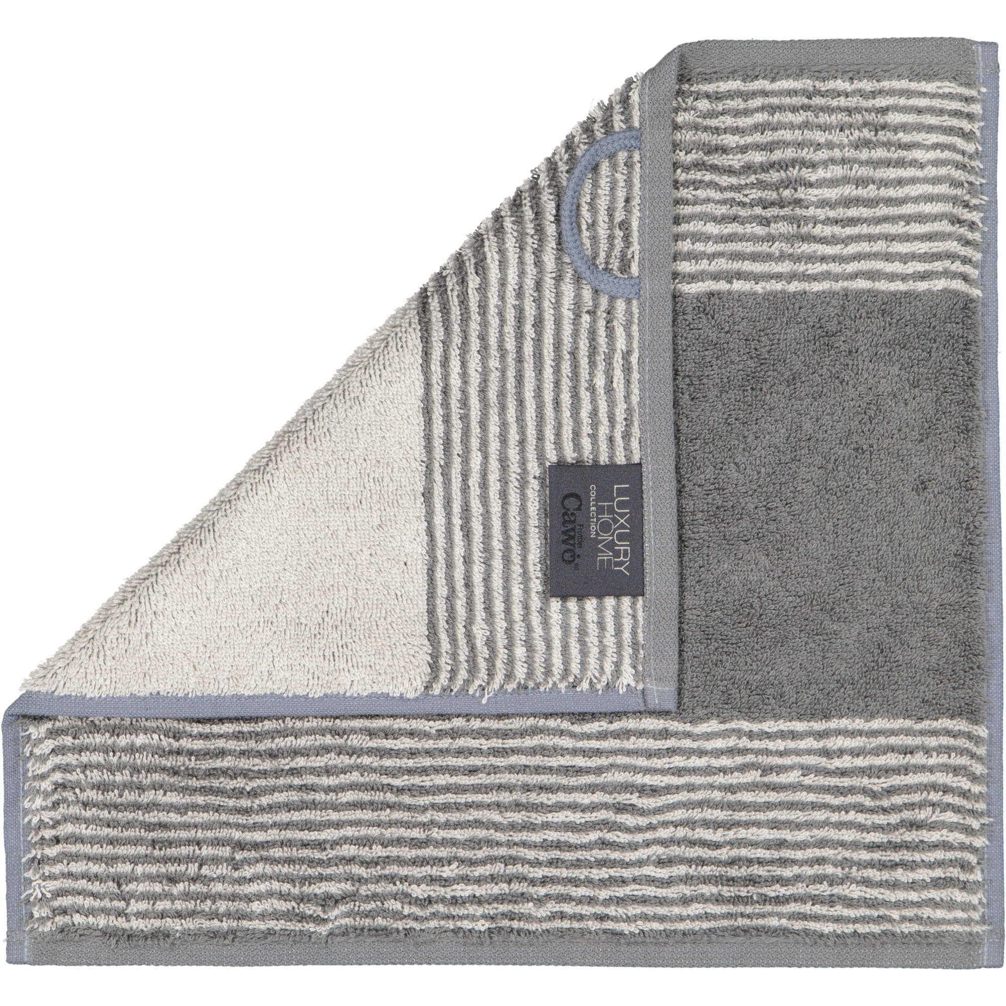 HANDTÜCHER LUXURY HOME TWO-TONE 590 SCHIEFER - 77 - Grau, Textil (30/30cm) - Cawoe