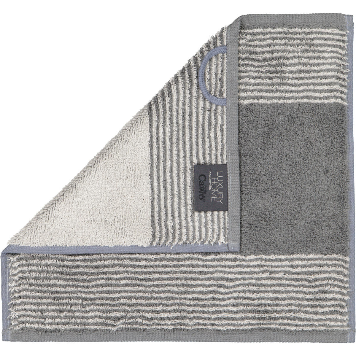 HANDTÜCHER LUXURY HOME TWO-TONE 590 SCHIEFER - 77 - Grau, Textil (30/30cm) - Cawoe