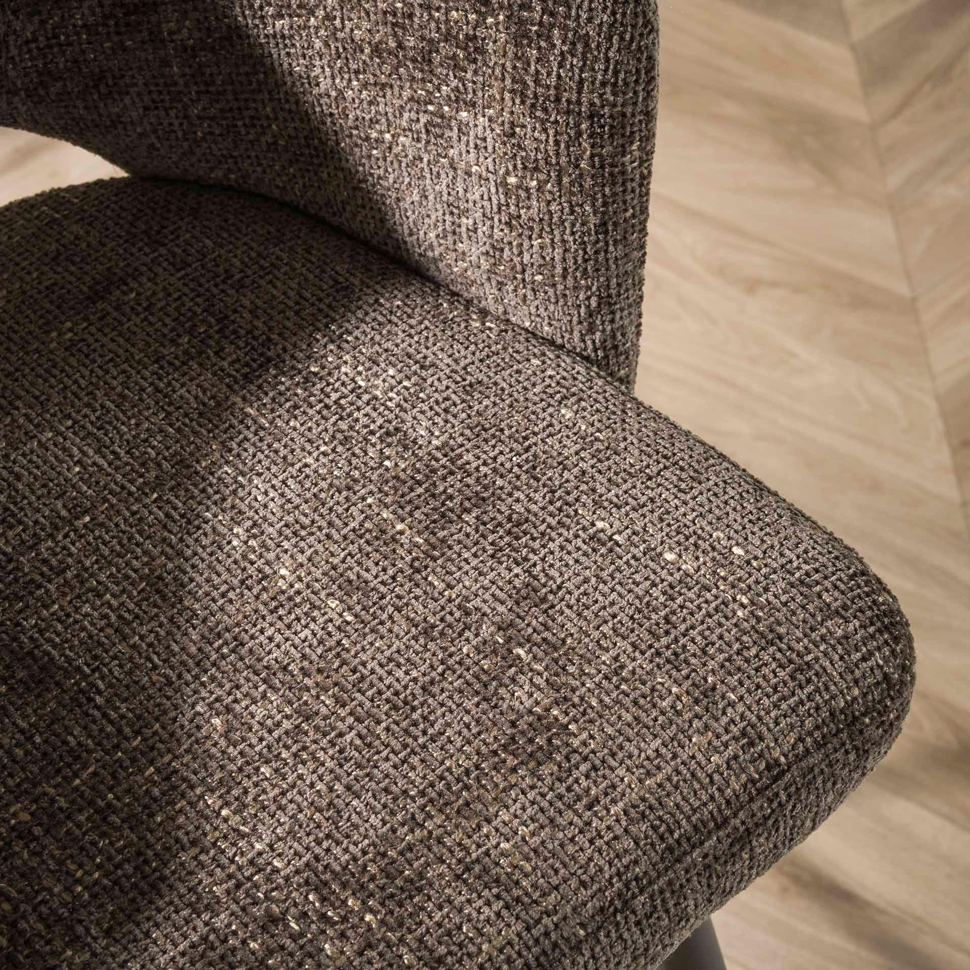 Thumbnail - Hoyz Collection Esszimmerstuhl, Braun, Textil, 1-Sitzer, 58x63x56 cm, CE, Esszimmer, Stühle, Esszimmerstühle, Vierfußstü...