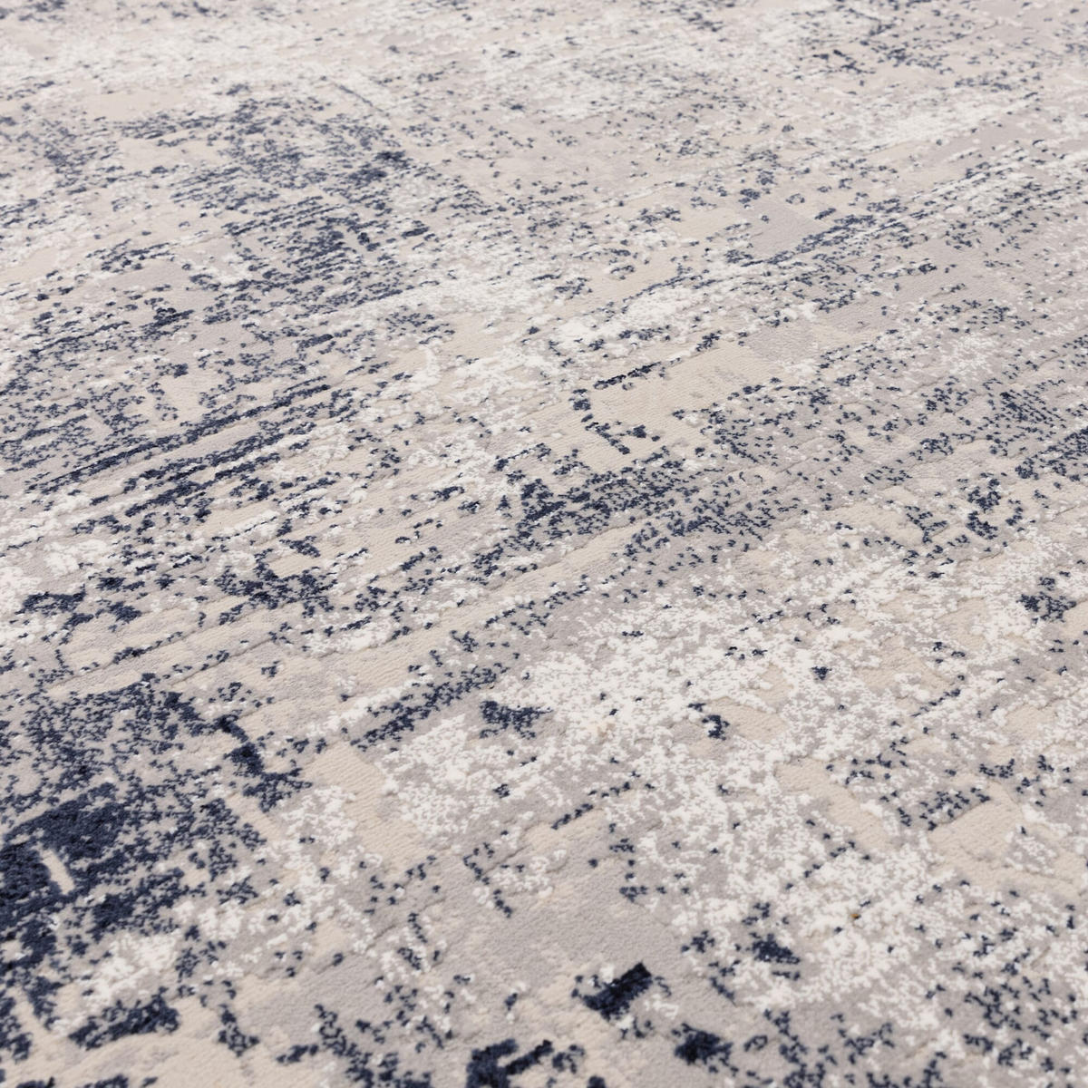 TEPPICH Velours abstrakt mit Bordüren TIBER-Rieti, Dunkelblau 200x290 cm - Dunkelblau, Textil (200/290cm) - KADIMA DESIGN