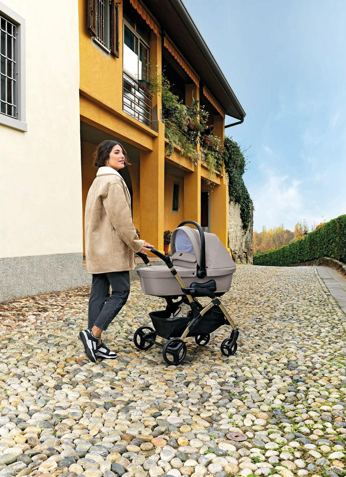 SPORT-KINDERWAGEN Fluido Easy Kombi 3 in 1 | Sportwagen | inkl. Babyschale & Auto-Kindersitz | Schwarz - Schwarz, Textil (70/110cm) - Cam il Mondo del Bambino S.p.A.