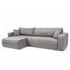 ECKSOFA mit Schlaffunktion - 272 cm - Schwarz/Grau, Kunststoff/Textil (272/145cm) - home24