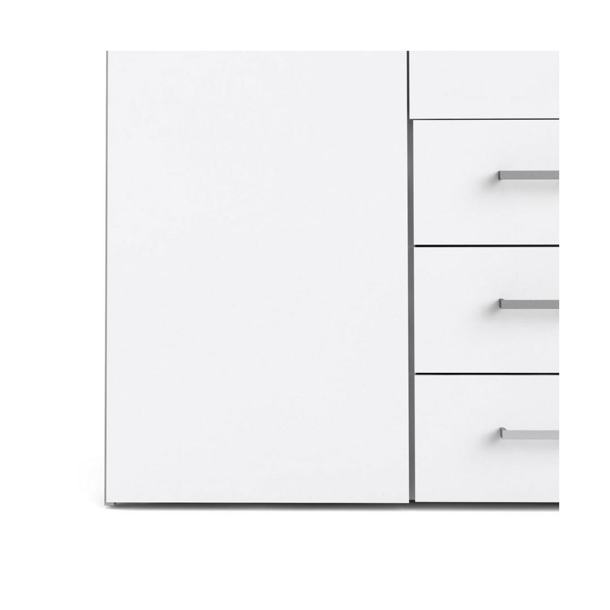 GARDEROBENSCHRANK weiß - Weiß, Holzwerkstoff (154/200/50cm) - ebuy24