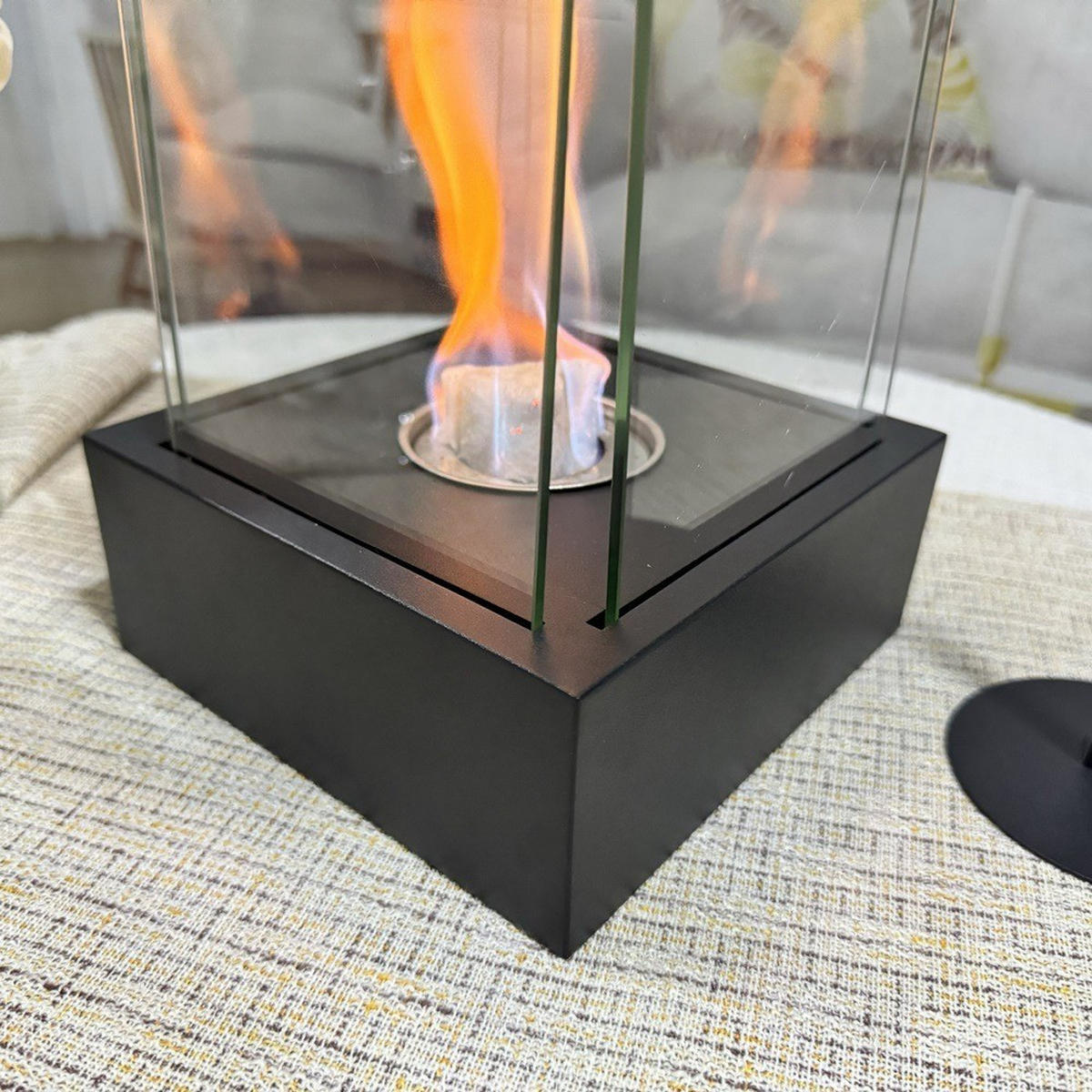 BIOETHANOL-KAMIN Schwarz 16.4/16.4/30.5 cm - Schwarz, Metall (16.4/30.5/16.4cm) - Authentics