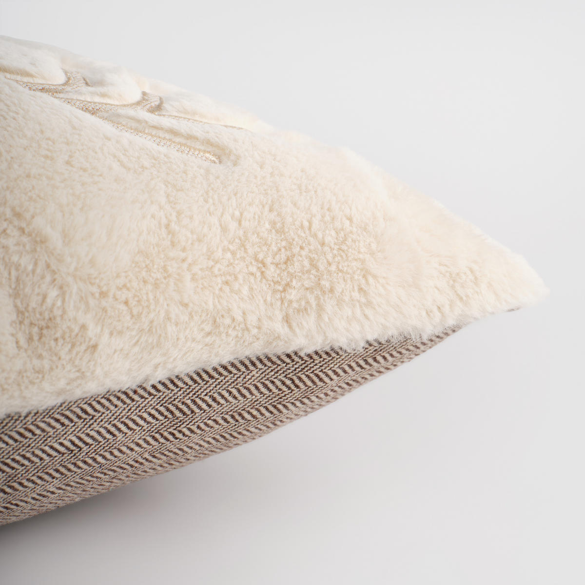 KISSENBEZUG Antleris, 45x45cm, Ecru, Weihnachten Kissenhülle, Weihnachtsdeko, Christmas, Weihnachtsmotiv Sofakissen Dekokissenbezuge - Ecru, Kunststoff (45/45cm) - home&you