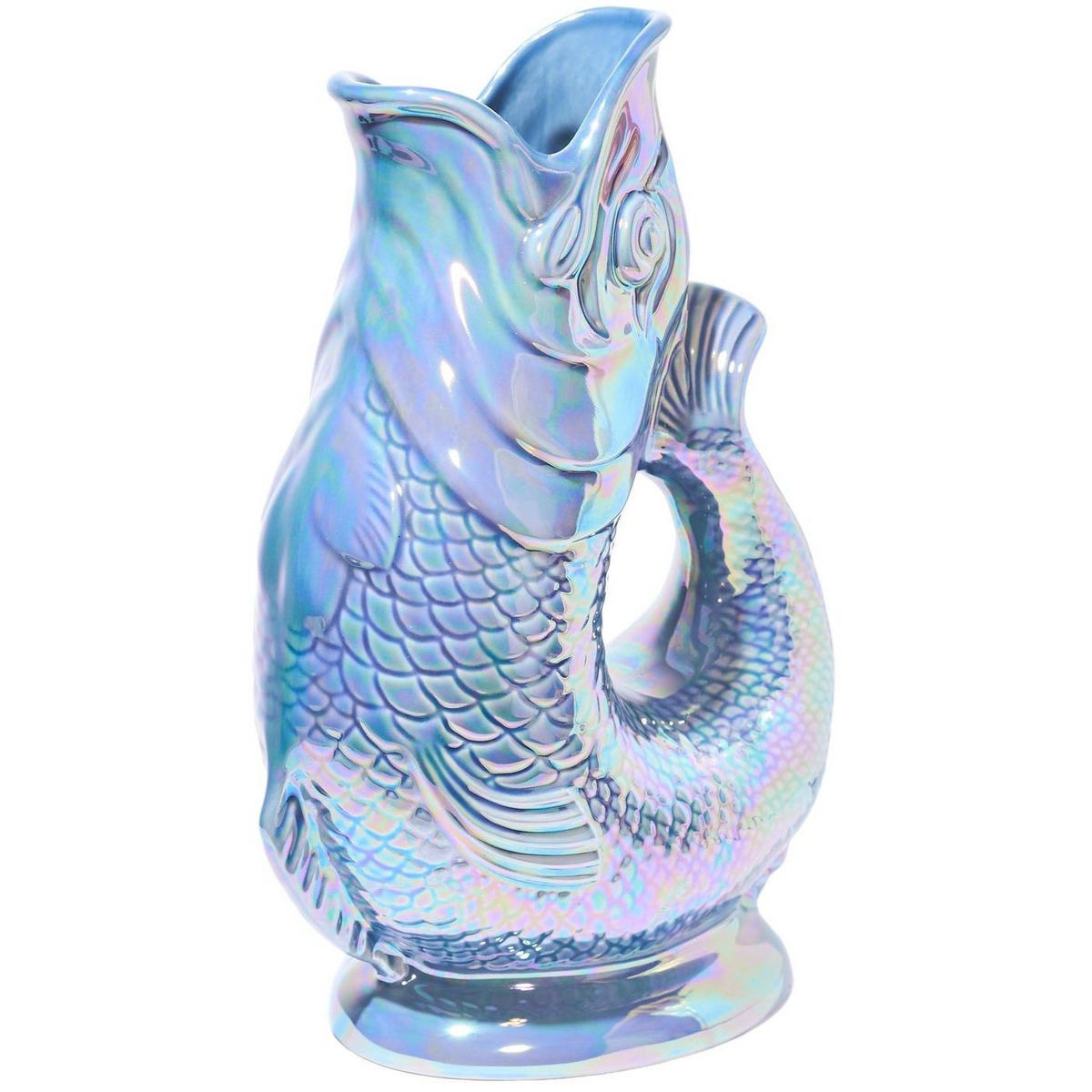 KARAFFE mit „Gluck-Gluck“-Geräusch 27,5/17/9,5 cm - Blaugrau, Keramik (1.2L) - Gluckigluck