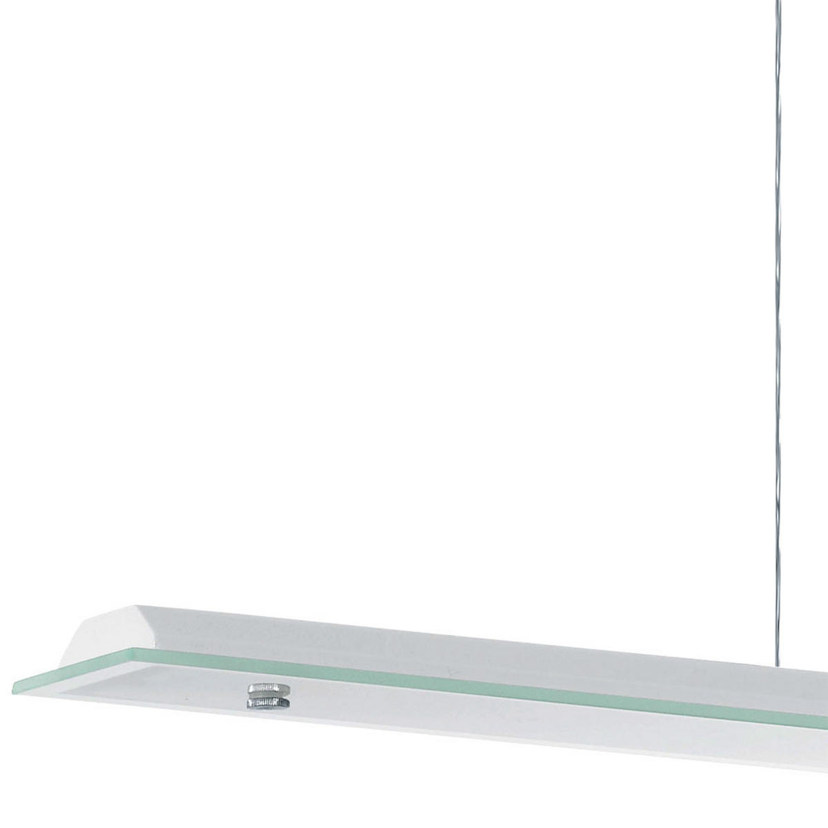 LED HÄNGELEUCHTE Stahl Weiß satiniert - Weiß, Glas (67/7/110cm)