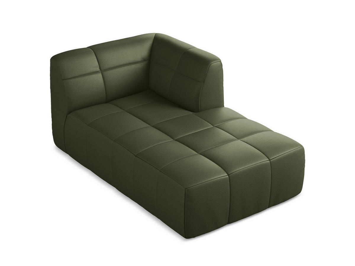 SOFAELEMENT Rechts Kunstleder Grün - Schwarz/Grün, Holzwerkstoff/Kunststoff (101/77/175cm) - Makamii