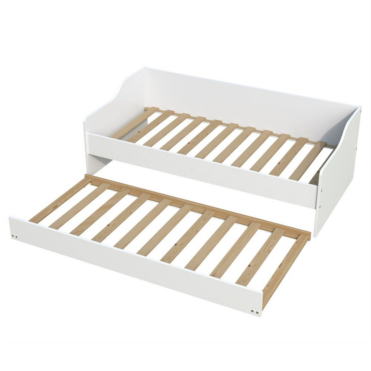 AUSZIEHBETT SWEET und Bettschublade/ Bett 2x90x200 - Weiß - Weiß, Holzwerkstoff (90/200cm) - Weber Industries