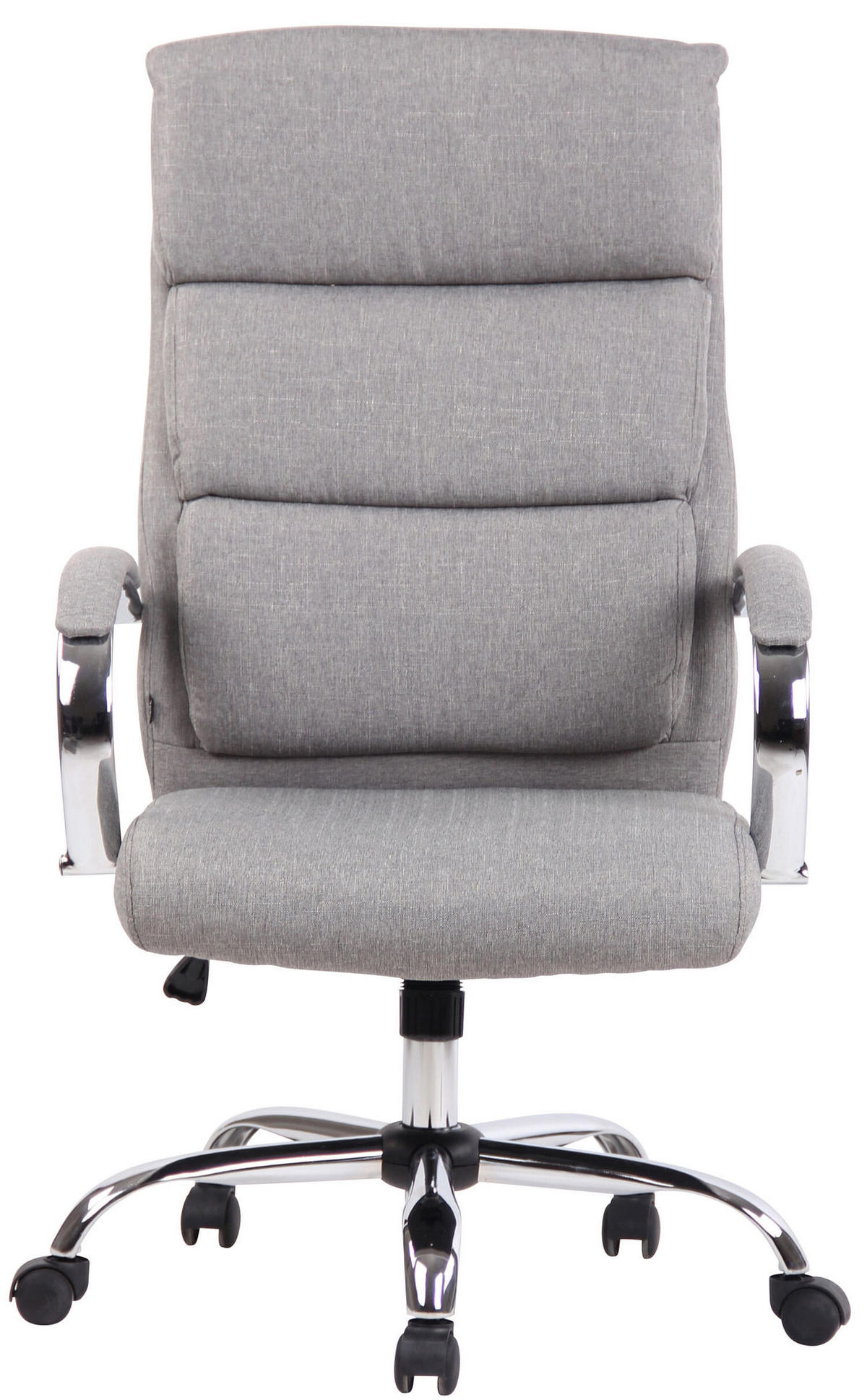 BÜROSTUHL Bradley, Stoff Grau - Grau, Textil/Metall (64/122/70cm) - TPFLiving