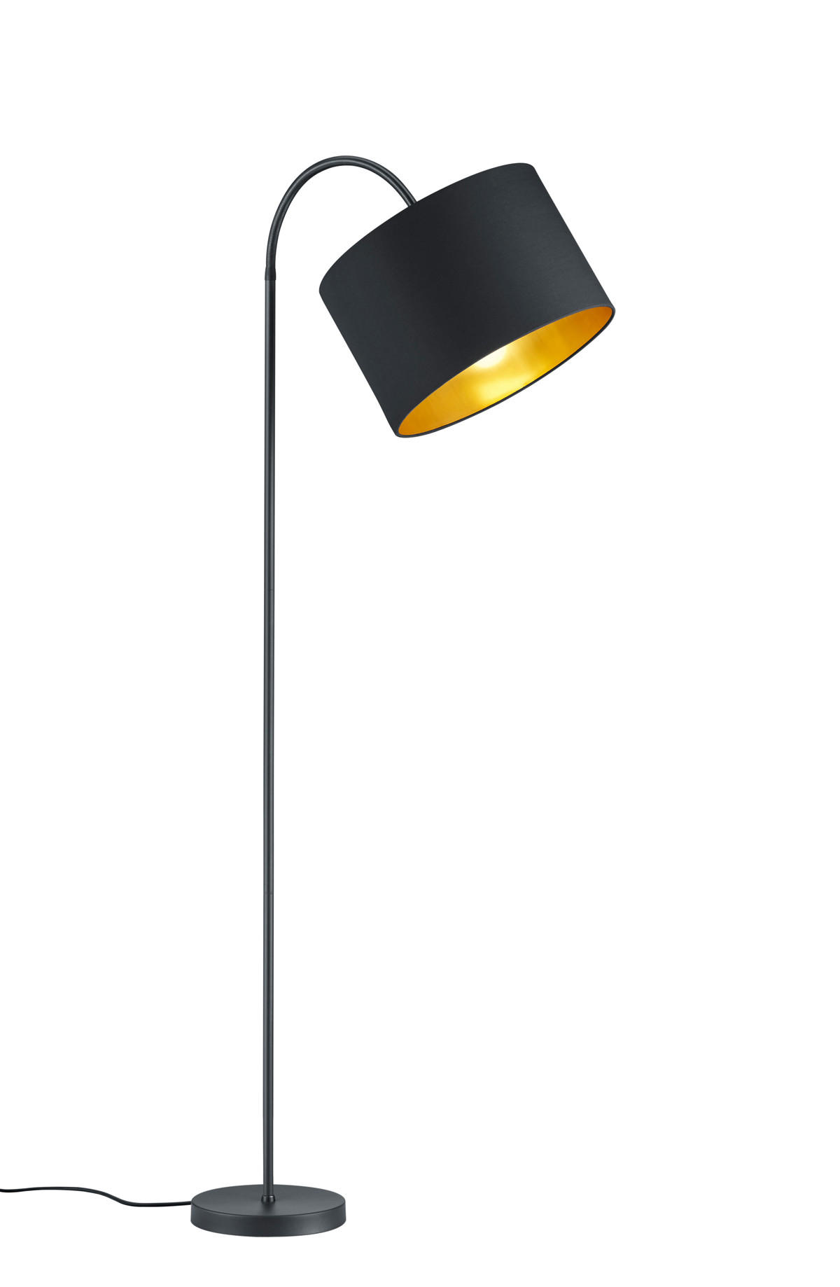 STEHLAMPE HOSTEL - Schwarz - 0/0/156 cm - Schwarz, Metall (35/35/156cm) - Trio Leuchten