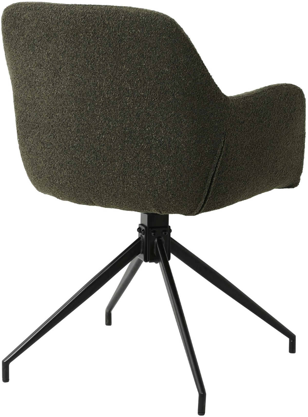 ARMLEHNENSTUHL Stoff Dunkelgrün - Dunkelgrün, Textil/Metall (58/83/61cm) - CLP