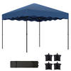 PAVILLON ca.3x 3m - Blau, Metall (297/287/297cm) - Outsunny
