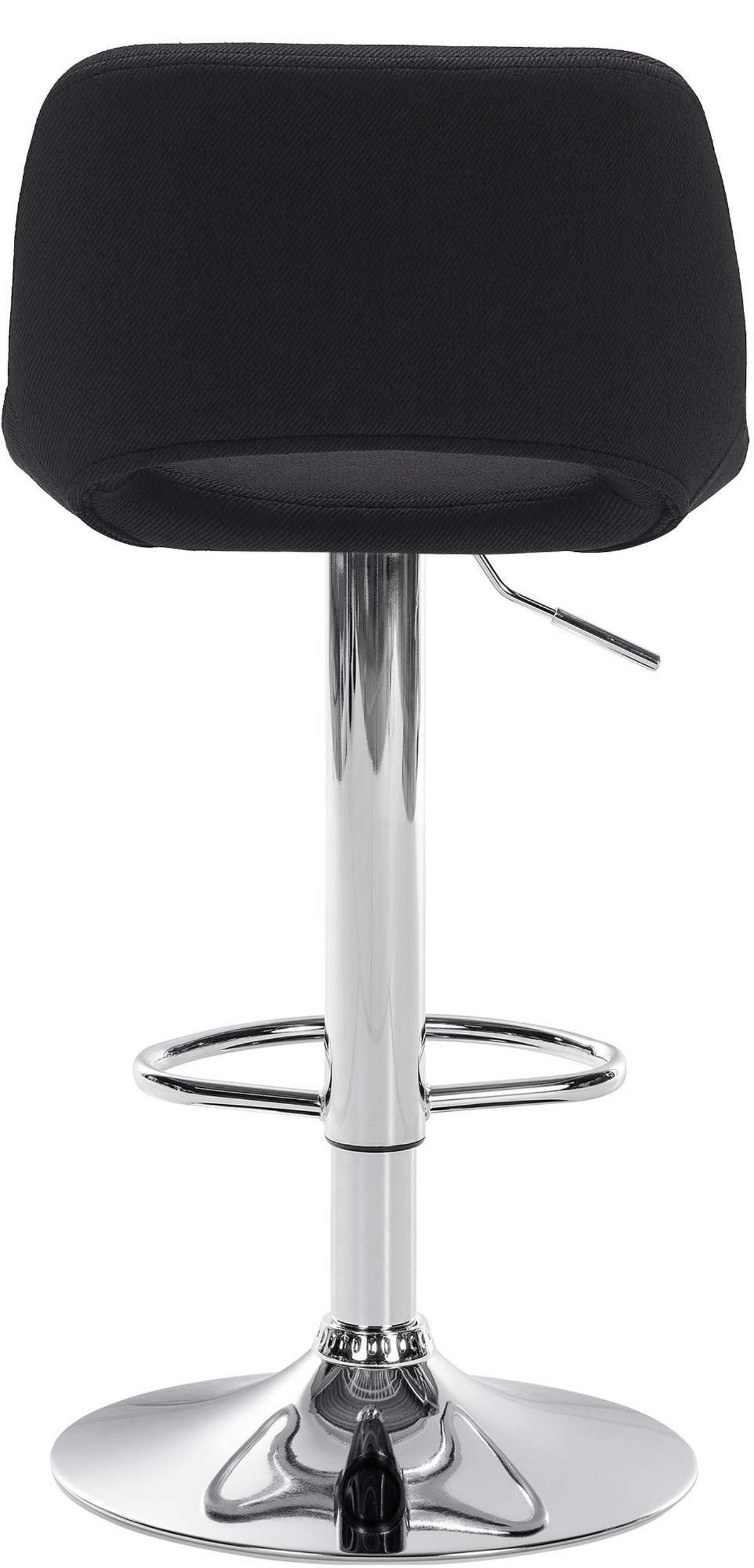 BARHOCKER 2er-Set JAKSON Schwarz Stoff Chrom - Schwarz, Textil/Metall (42/86/46cm) - DELUKE