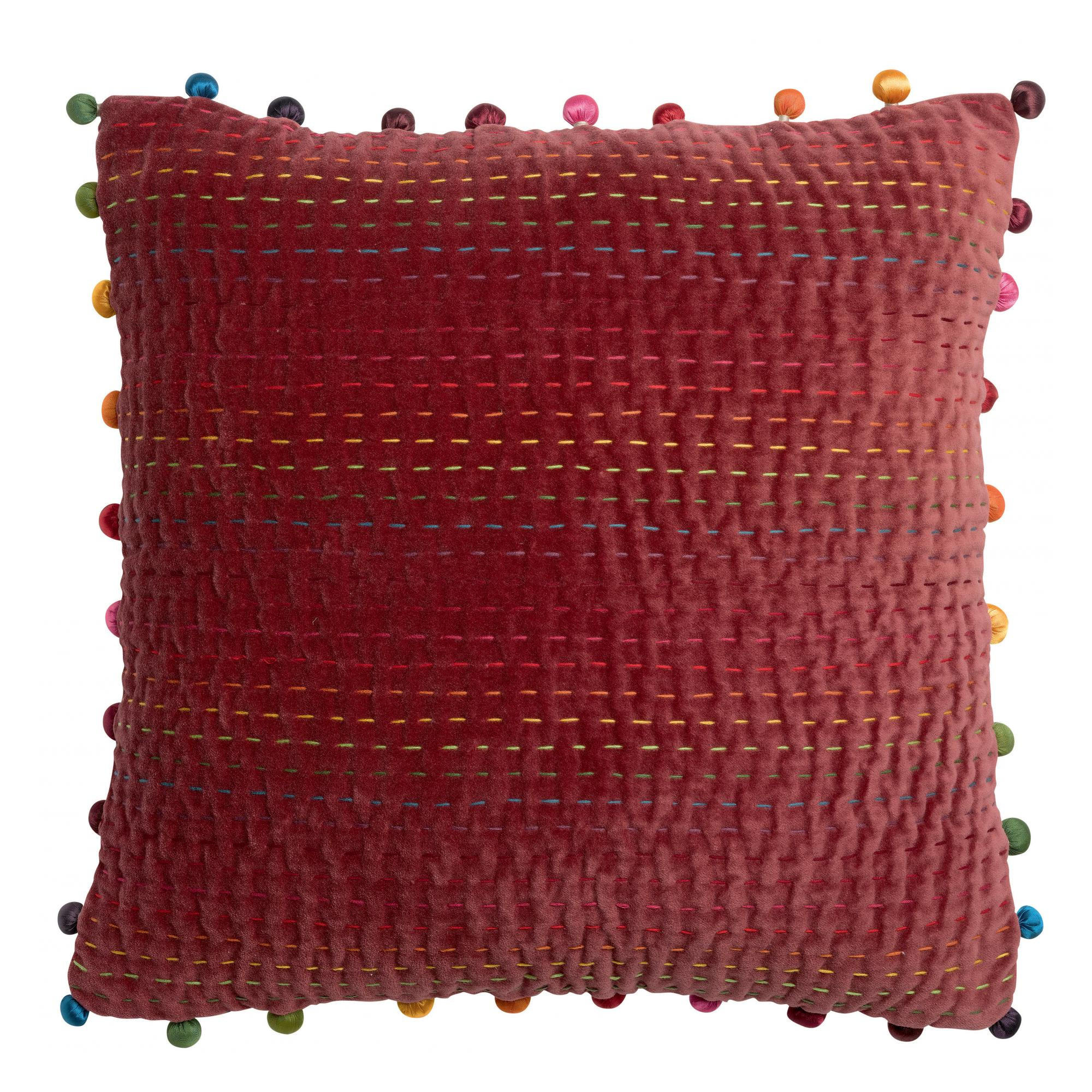 KISSEN Gastounet tomette 45 x 45 cm - Rot, Textil (45/45cm) - Vivaraise