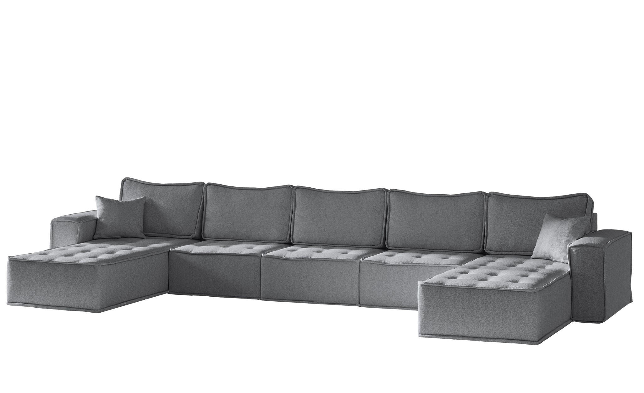 WOHNLANDSCHAFT Sande In Alpine - Anthrazit, Holzwerkstoff/Textil (452/85/192cm) - Fun Möbel