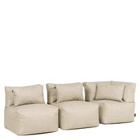 SITZSACK-SOFA 3-tlg. modular outdoor Noa - Beige, Textil (228/70/78cm) - icon
