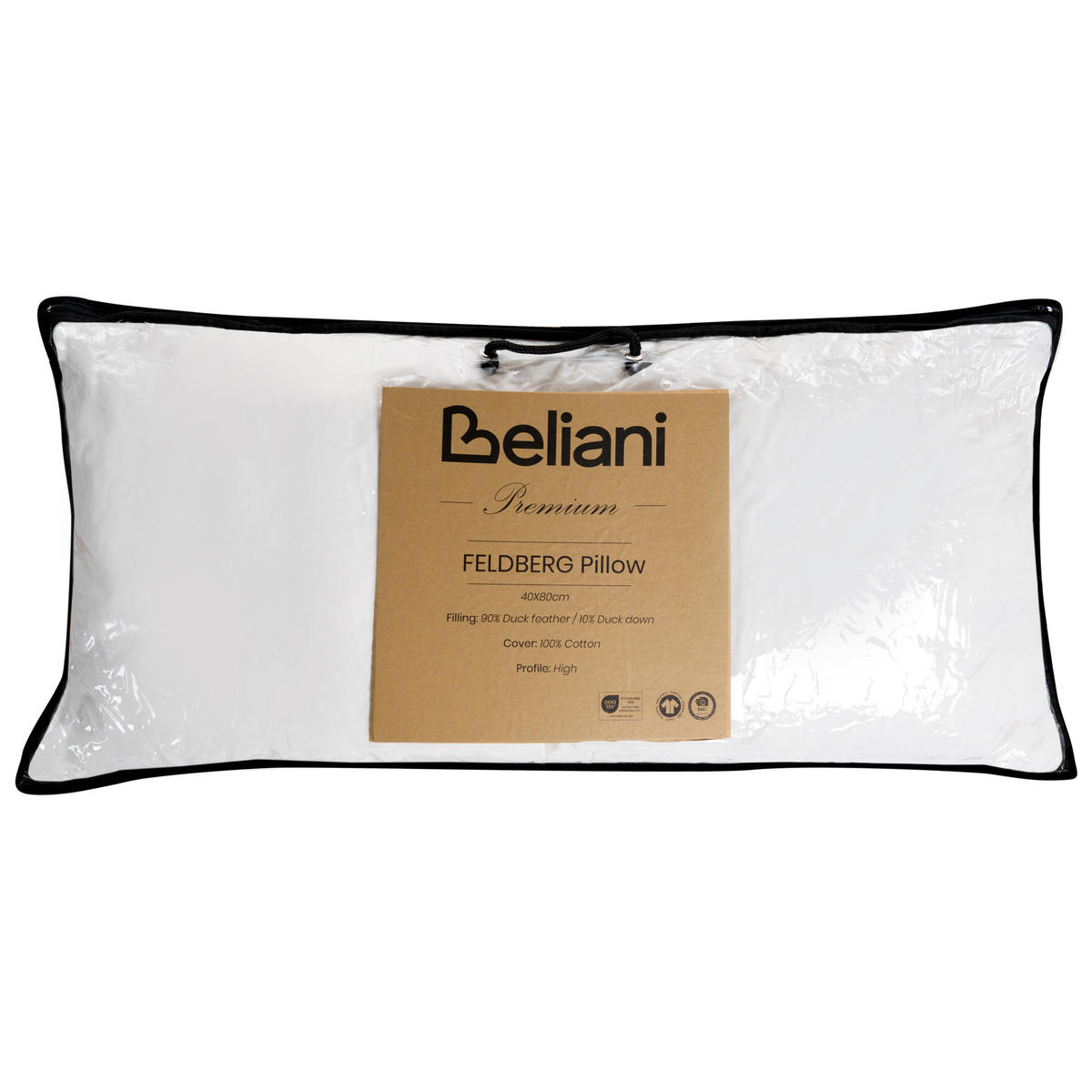 KOPFKISSEN Weiß 40/80 cm Feldberg - Weiß, Naturmaterialen (80/40cm) - Beliani