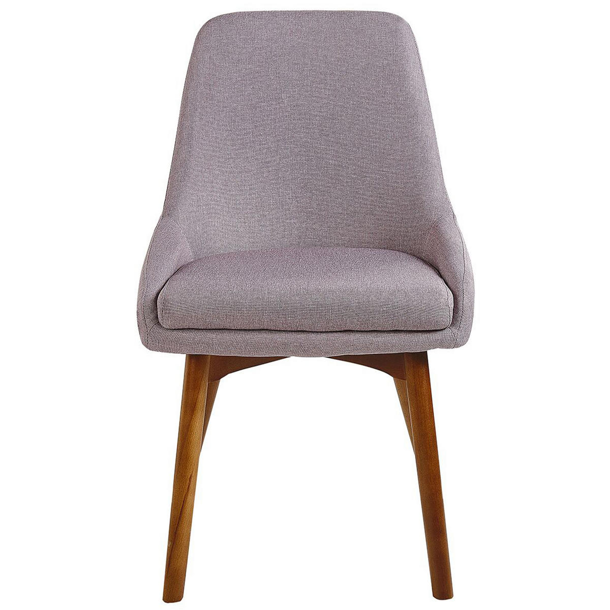 ESSZIMMERSTUHL 2er-Set Polsterbezug Grau Melfort - Grau, Holz/Textil (49/82/58cm) - Beliani