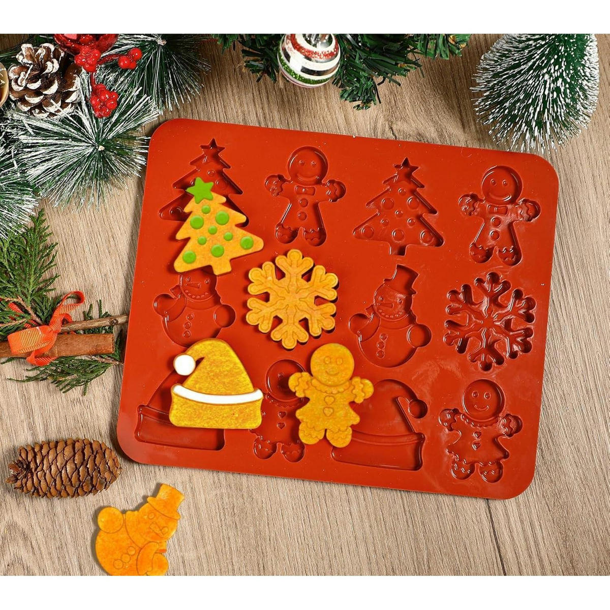 BACKFORM 2-teiliges Set Silikon Weihnachten - Transparent, Kunststoff