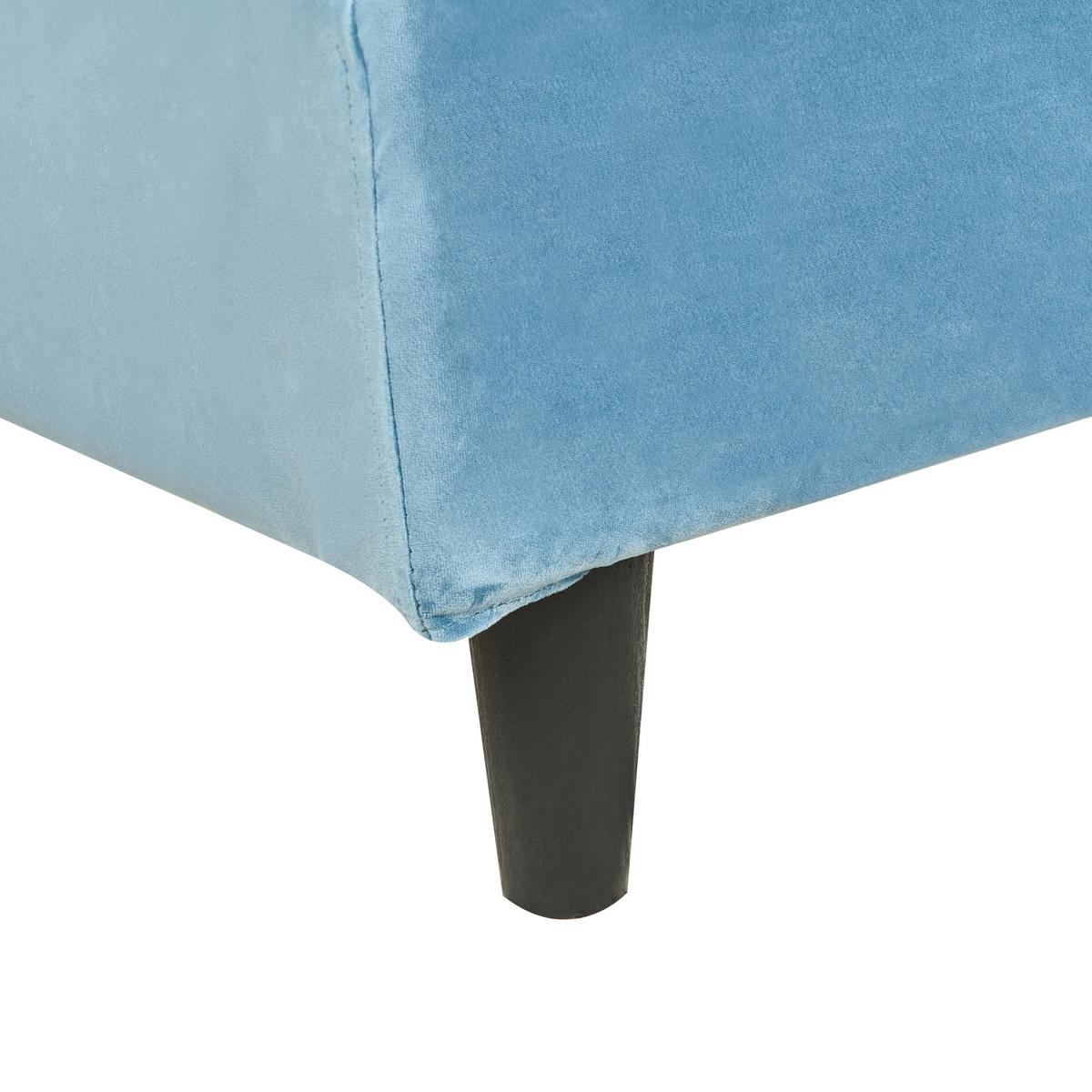 PAT TAPIȚAT 90/200cm albastru deschis Fitou - albastru deschis, material textil (90/200cm) - Beliani