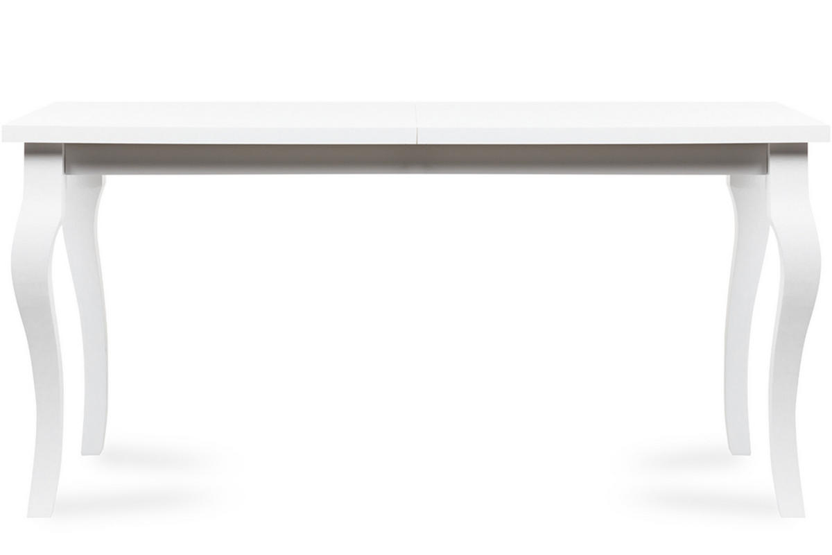 ESSTISCH CABIO ausziehbar bis 190cm, weiß - Weiß, Holz (150/77/80cm) - KONSIMO®