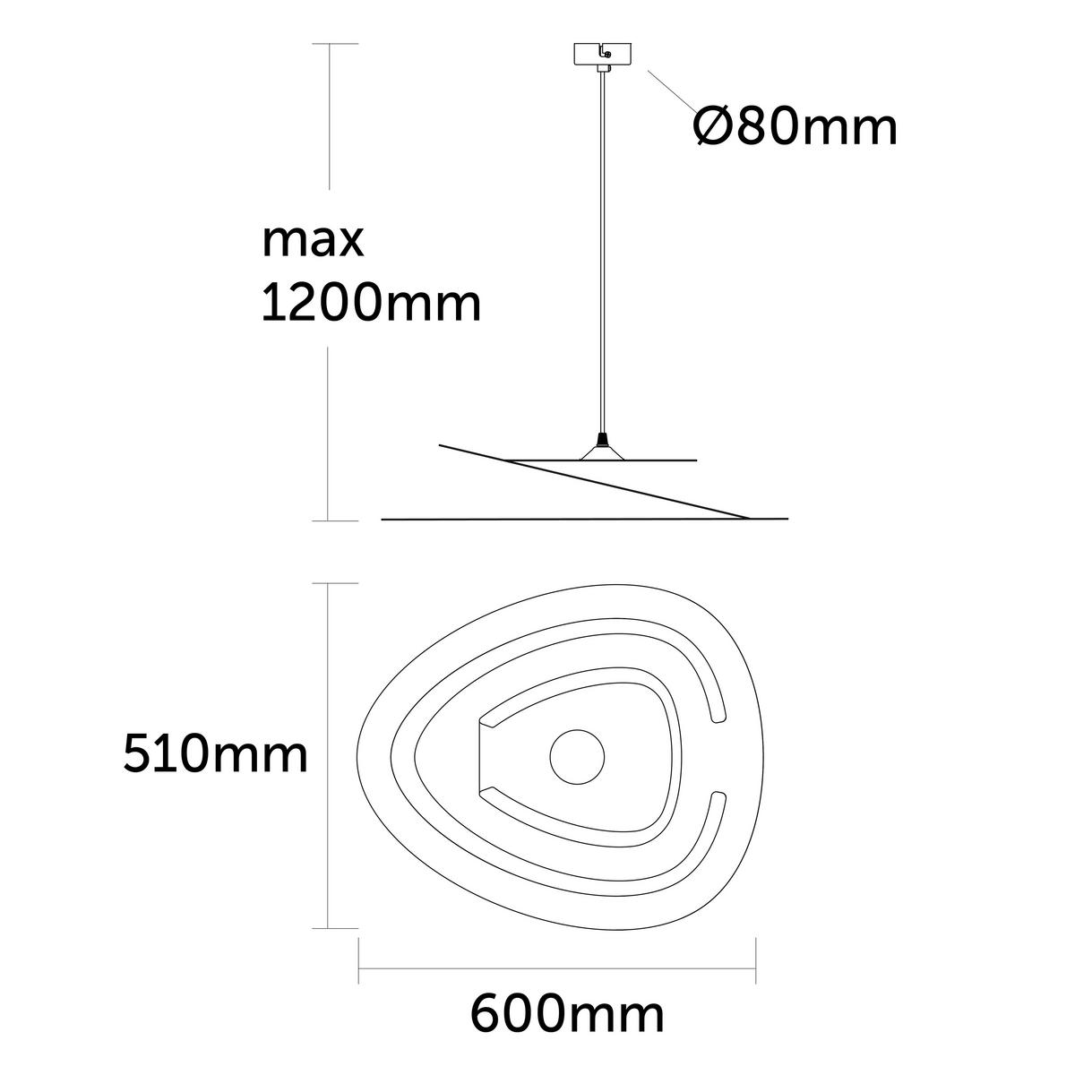 HÄNGELEUCHTE Dilate - Blau, Metall (51/60/11cm) - Lumicom